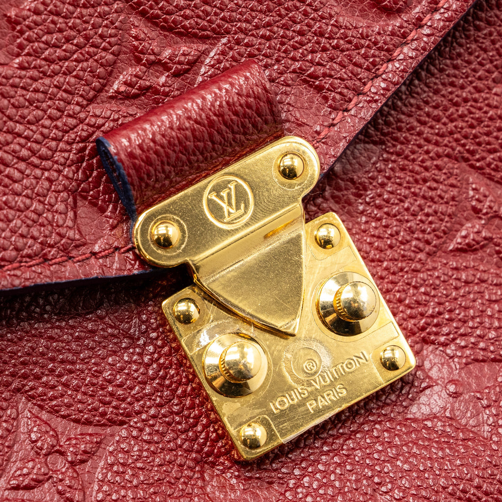 LOUIS VUITTON POCHETTE MÉTIS MONOGRAM EMPREINTE RED GHW