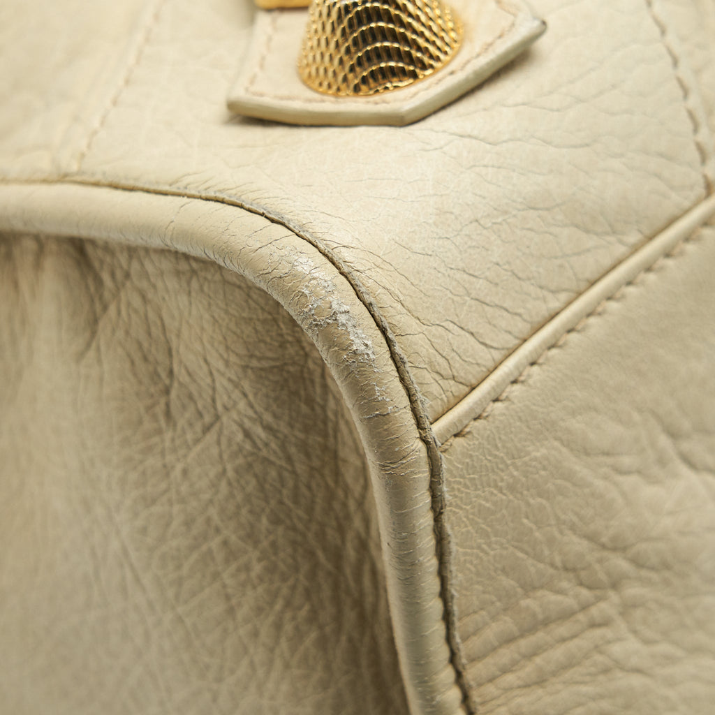 BALENCIAGA GIANT CITY BAG BEIGE GHW