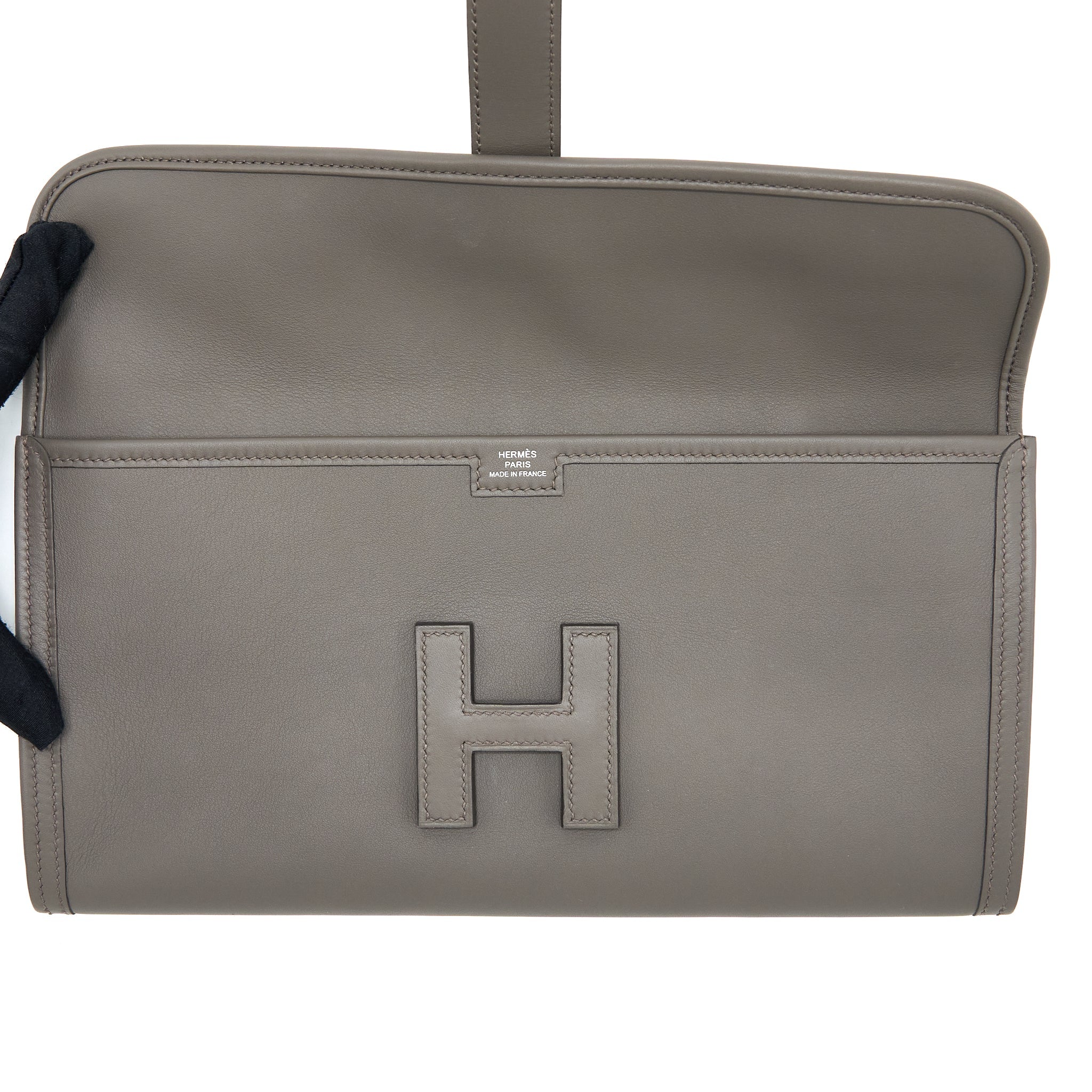 HERMES JIGE ELAN 29 CLUTCH SWIFT GRIS ETAIN