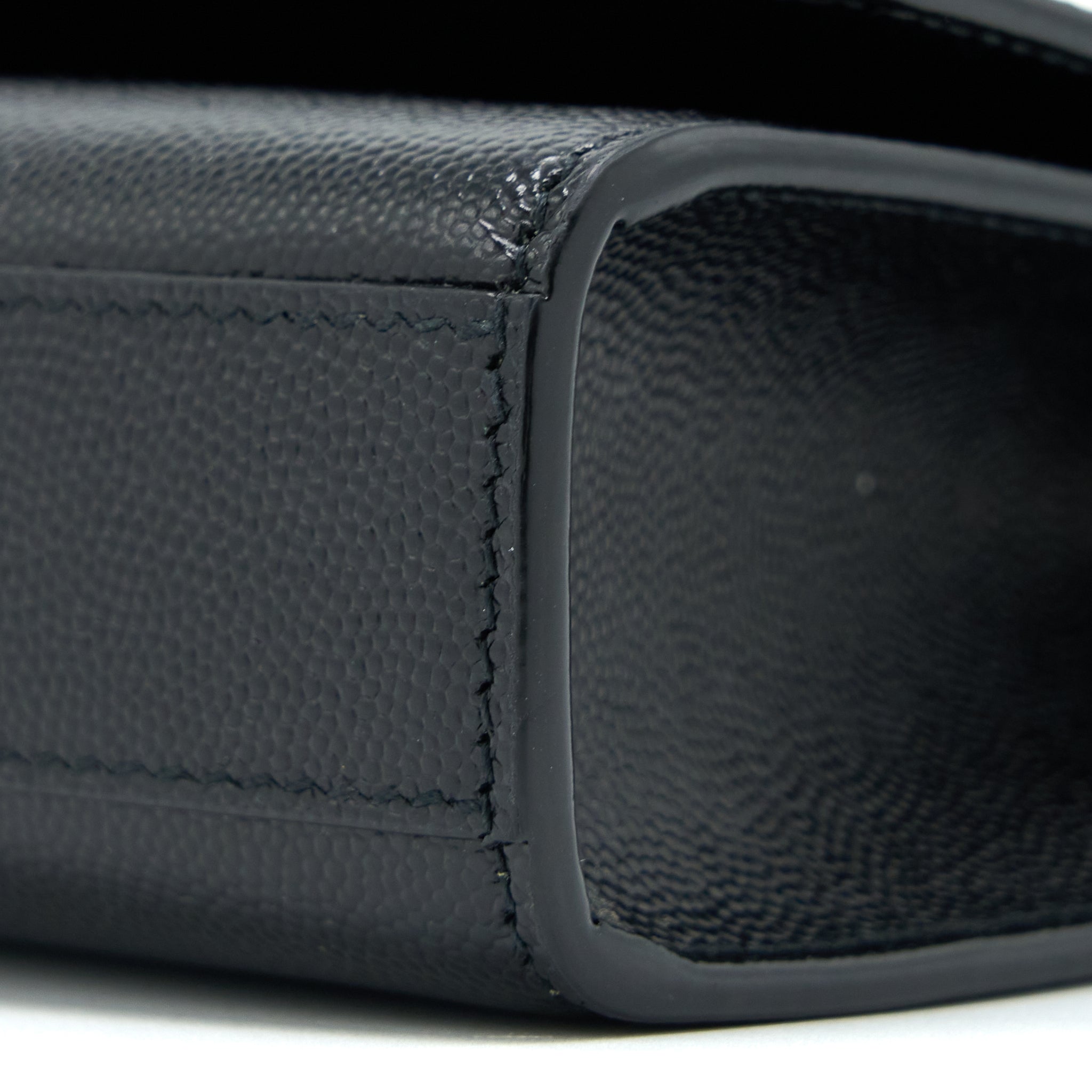 SAINT LAURENT SMALL KATE BAG GRAINED CALFSKIN BLACK GHW