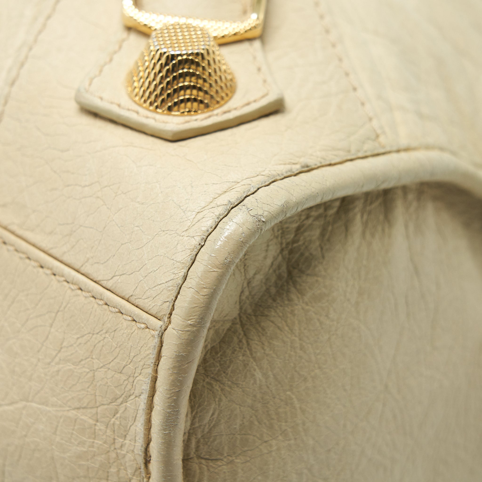 BALENCIAGA GIANT CITY BAG BEIGE GHW