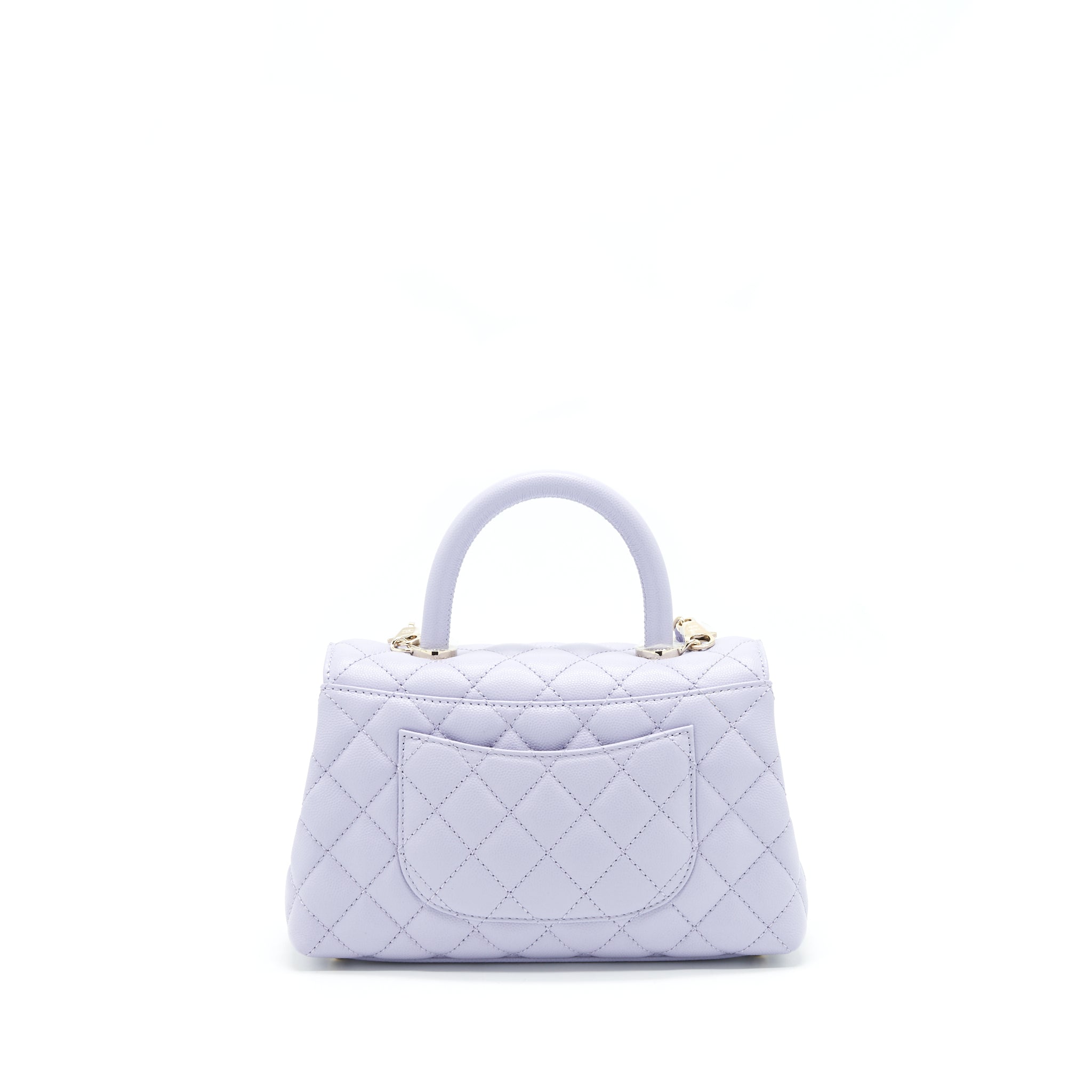 CHANEL 21K COCO HANDLE CAVIAR LILAC/ LIGHT PURPLE LGHW