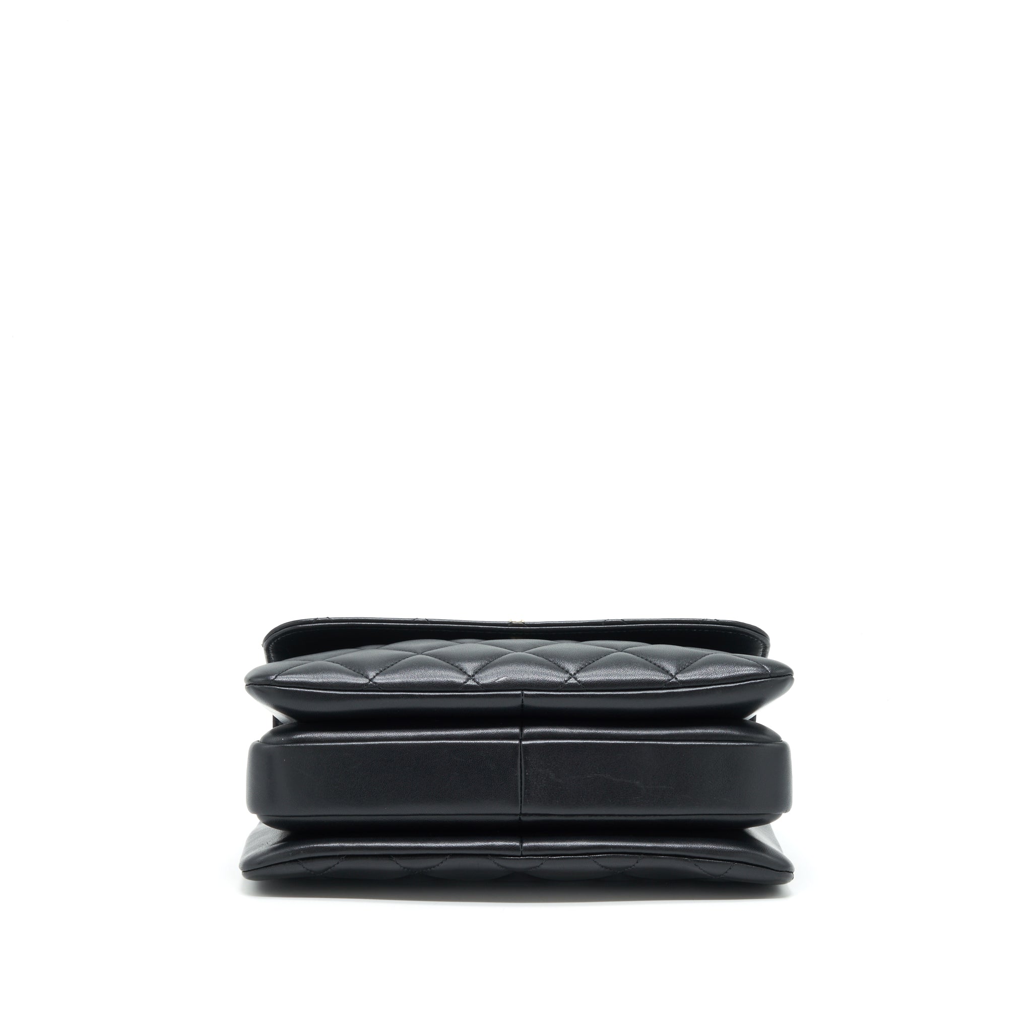 CHANEL TRENDY CC FLAP BAG LAMBSKIN BLACK LGHW