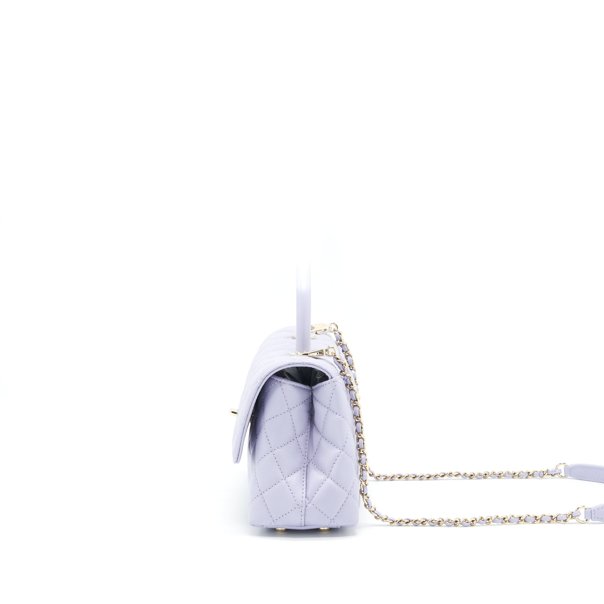 CHANEL 21K LILAC / LIGHT PURPLE COCO HANDLE SMALL (OLD MINI 24MM) LGHW