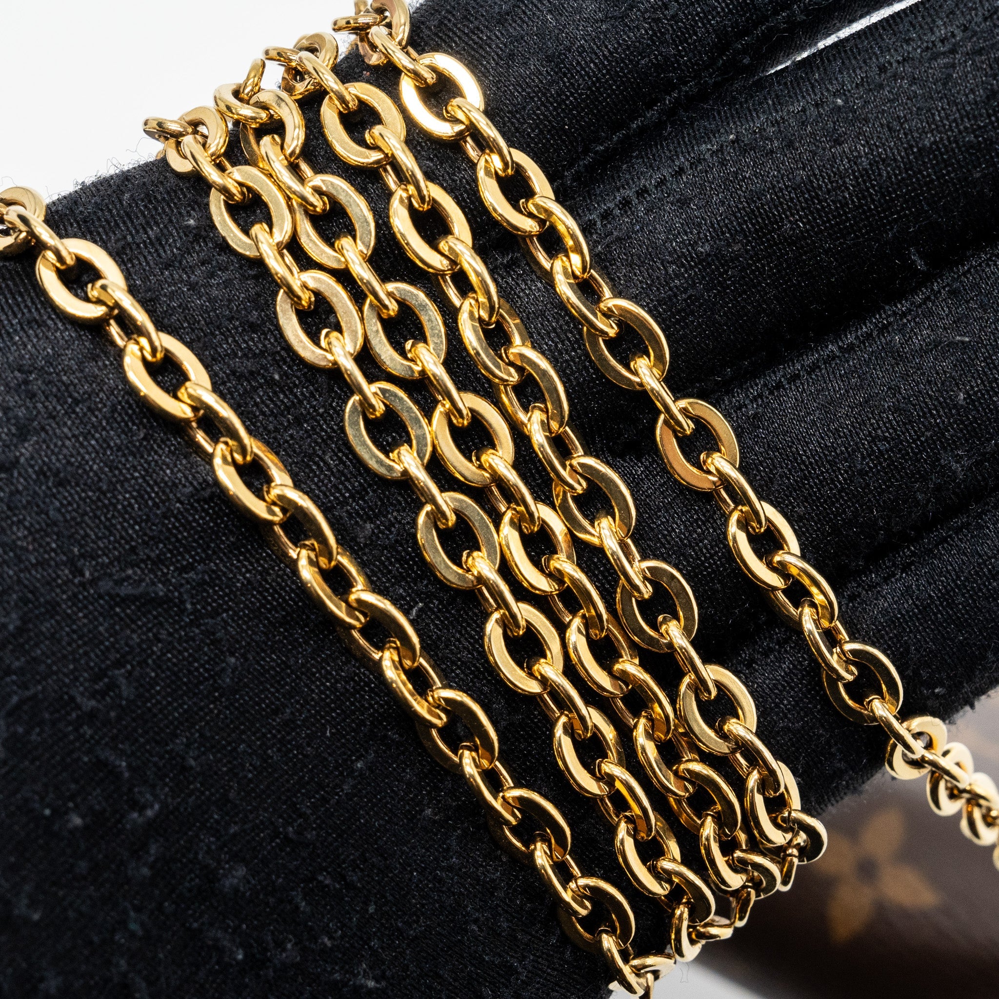 LOUIS VUITTON FLORE CHAIN WALLET MONOGRAM CANVAS/ DARK RED GHW