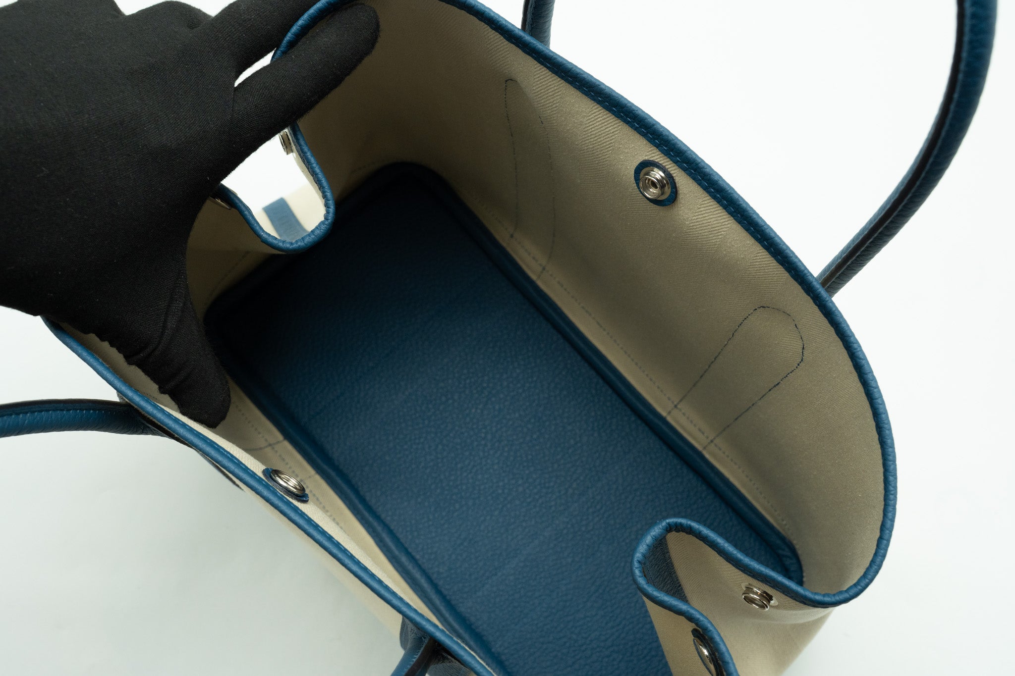 HERMES GARDEN PARTY 36 NEGONDA/CANVAS CRAIE/BLEU OUTREMER SHW