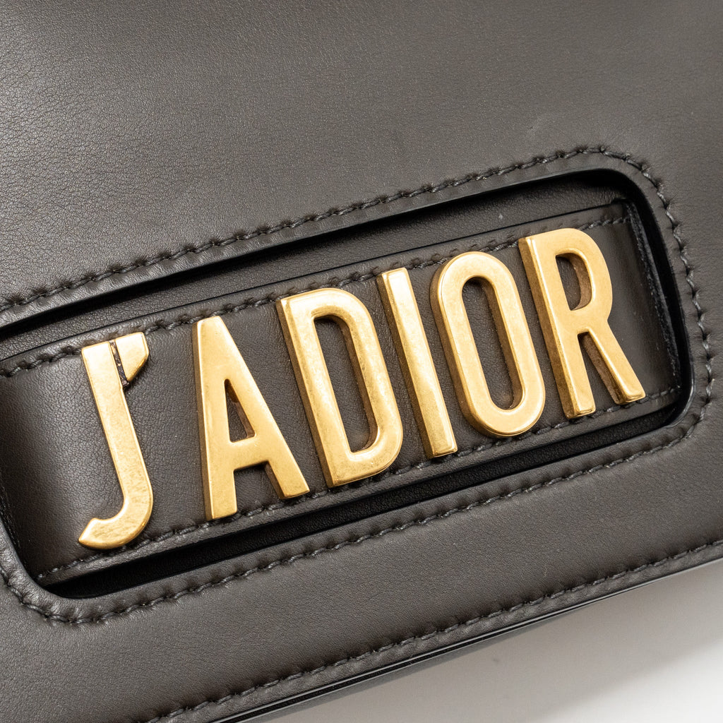 DIOR J’ADIOR FLAP BAG WITH CHAIN CALFSKIN DARK BROWN GHW