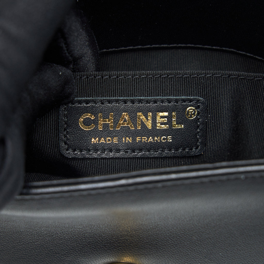 CHANEL BOY EXTRA MINI LAMBSKIN IN BLACK GHW