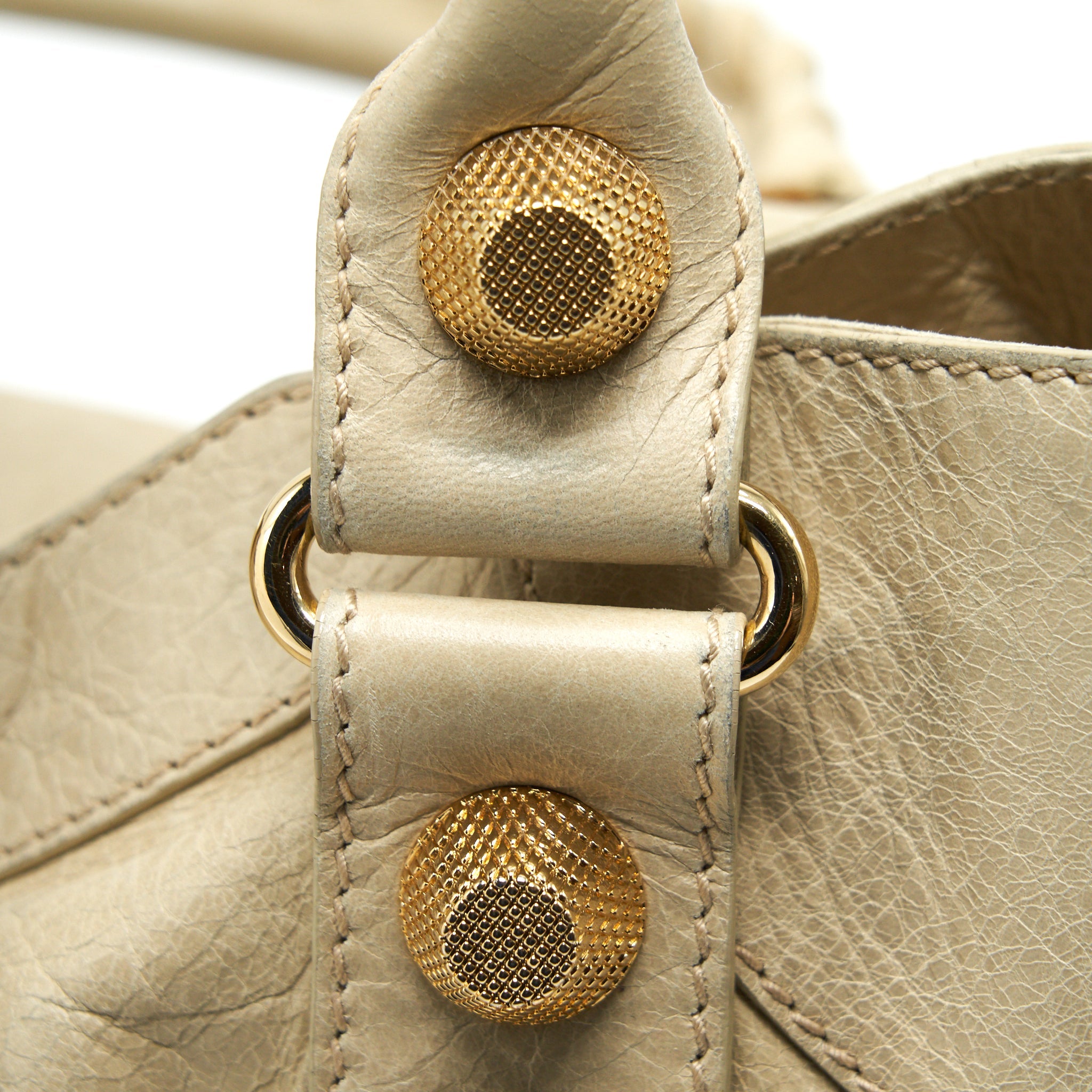 BALENCIAGA GIANT CITY BAG BEIGE GHW