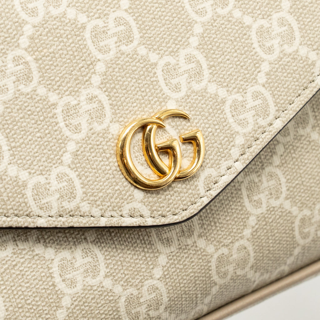 GUCCI OPHIDIA MINI BAG GG SUPREME CANVAS BEIGE/OATMEAL GHW
