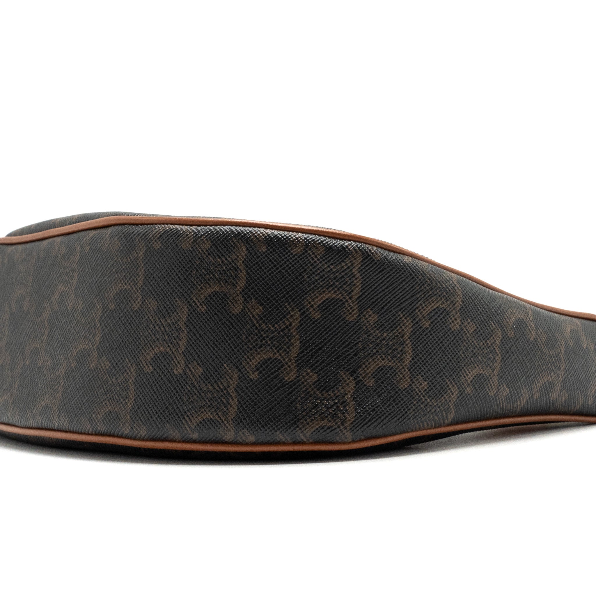 CELINE AVA BAG IN TRIOMPHE CANVAS AND CALFSKIN TAN