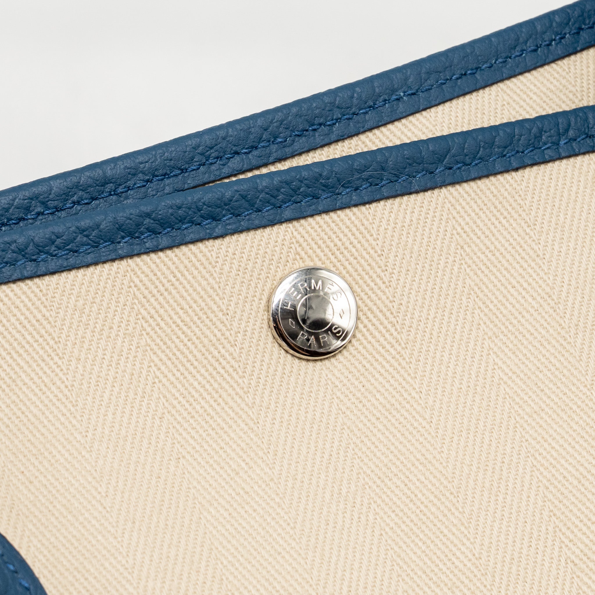 HERMES GARDEN PARTY 36 NEGONDA/CANVAS CRAIE/BLEU OUTREMER SHW