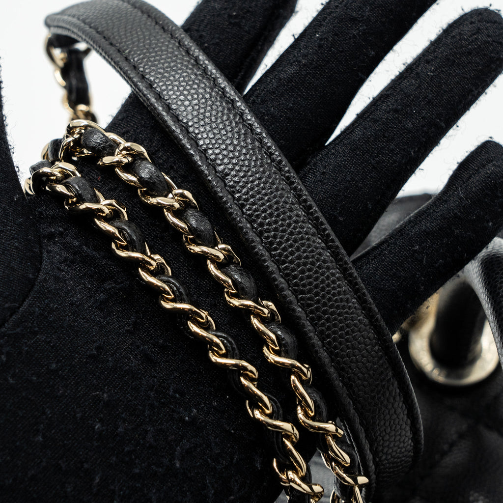 CHANEL SMALL COCO HANDLE CAVIAR BLACK LGHW (MICROCHIP)