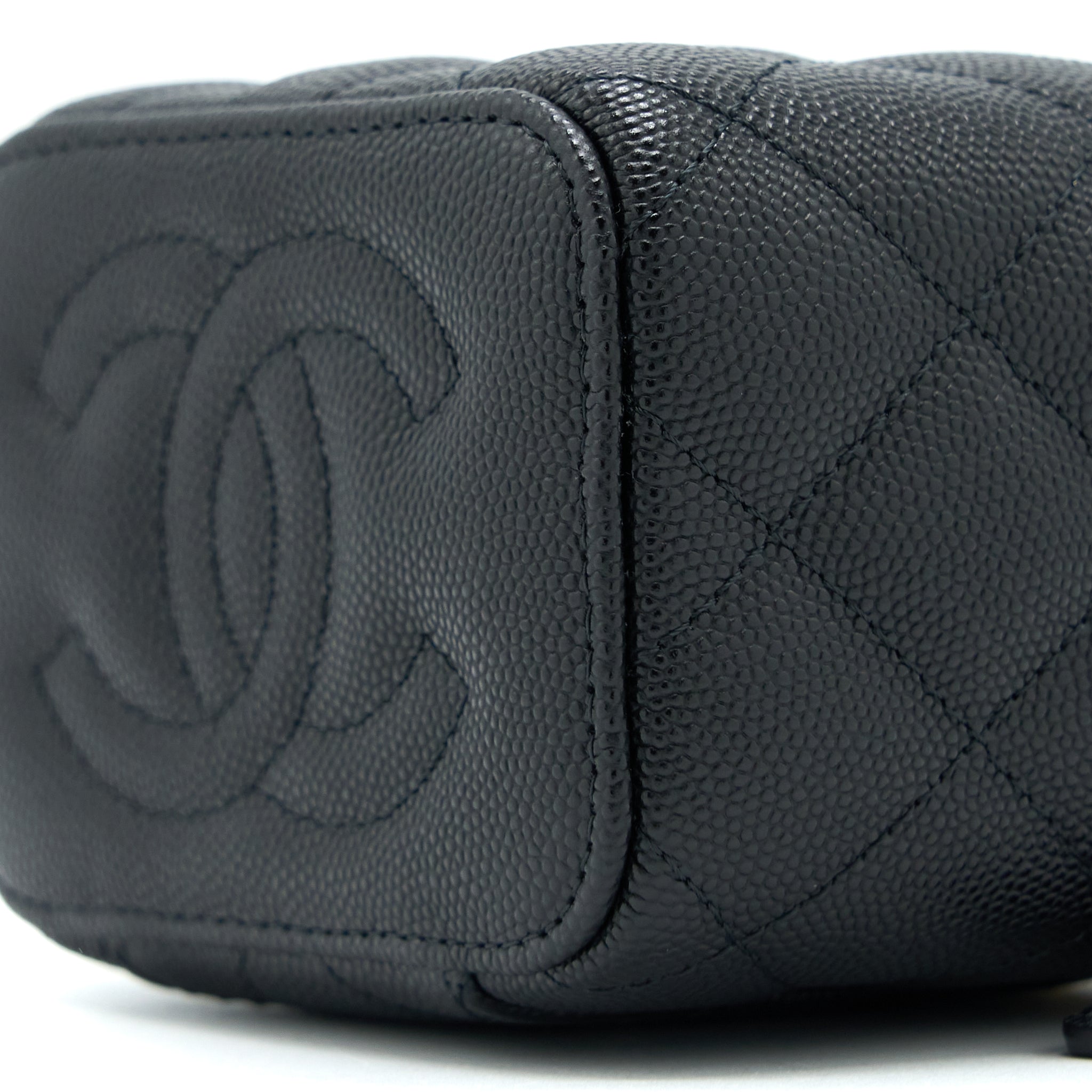 CHANEL MINI VANITY WITH CHAIN CAVIAR BLACK LGHW