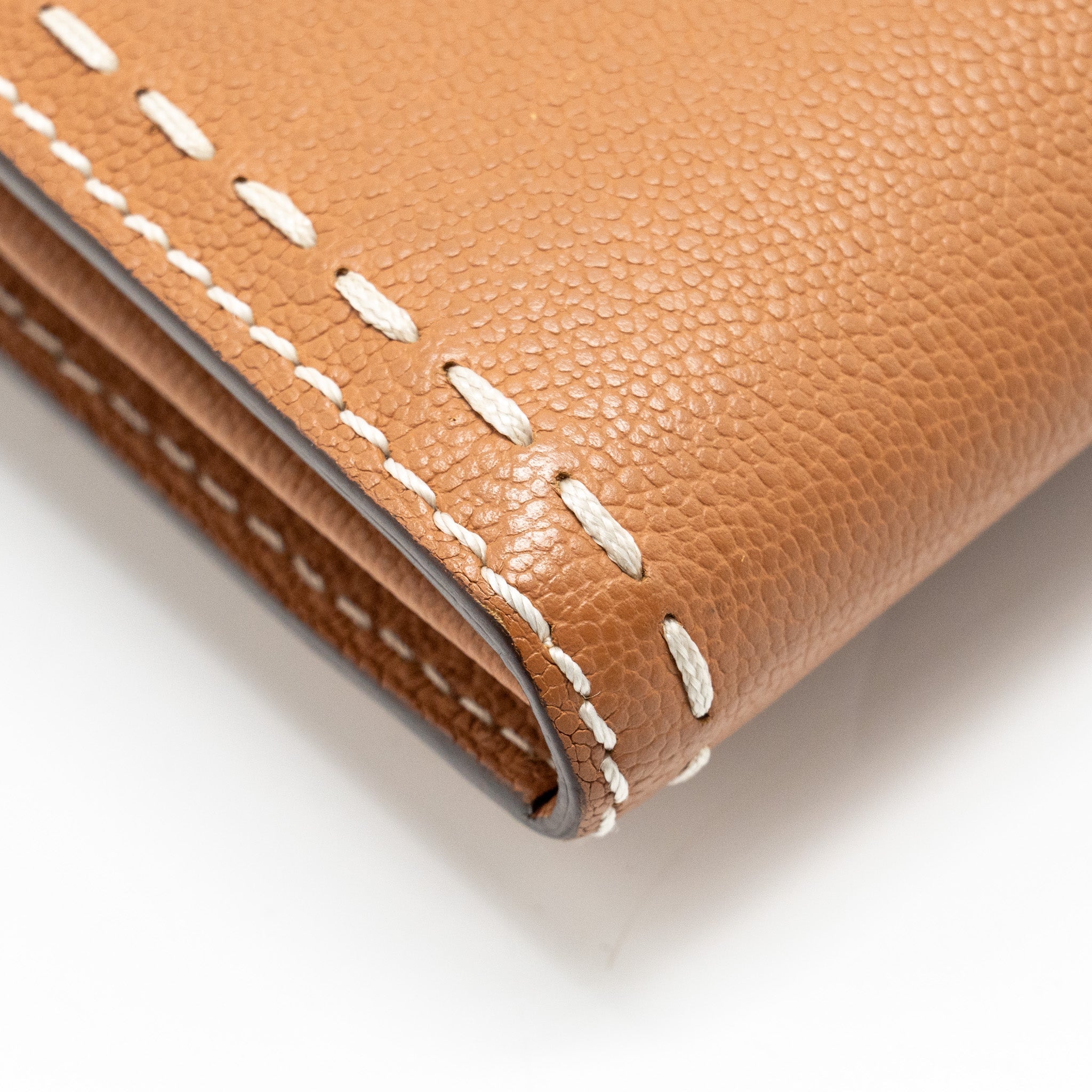 DELVAUX BRILLANT LONG WALLET CHAIN RODEO CALFSKIN CARAMEL GHW