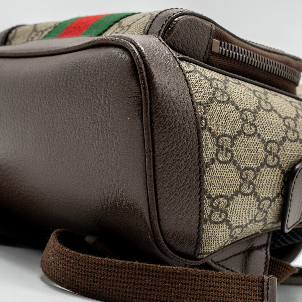 GUCCI SMALL GG OPHIDIA BACKPACK GG SUPREME CANVAS/ CALFSKIN GHW