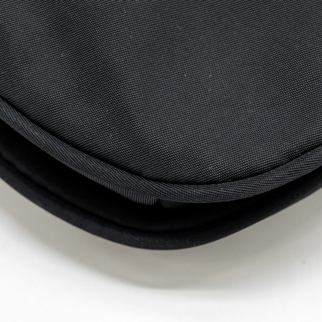 FENDI VINTAGE FF FLAP SHOULDER BAG NYLON BLACK GHW