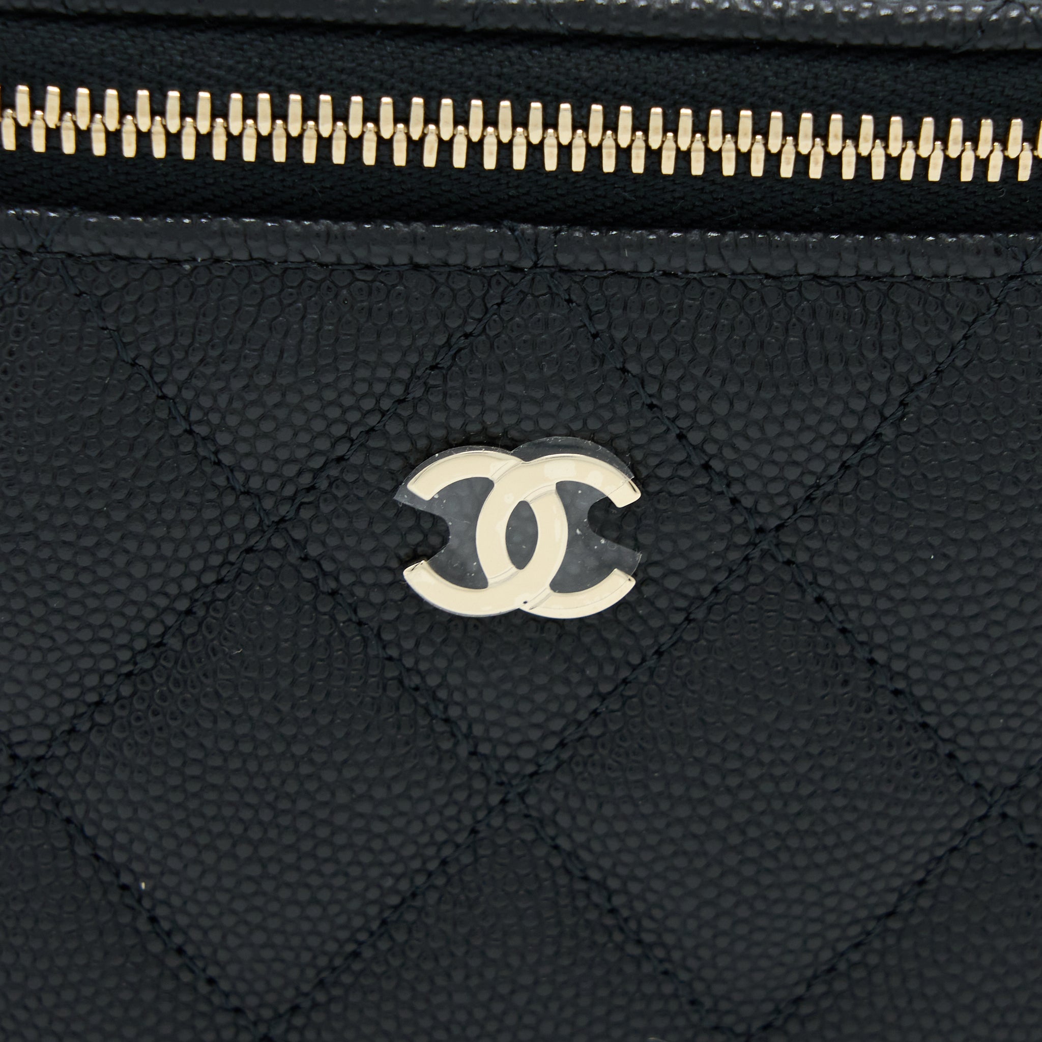 CHANEL MINI VANITY WITH CHAIN CAVIAR BLACK LGHW