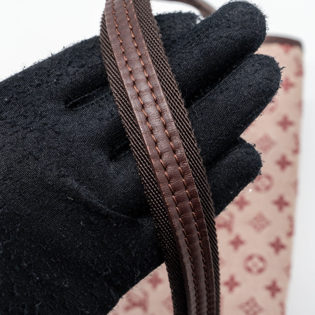 LOUIS VUITTON VINTAGE FLAP SHOULDER BAG FABRIC / LEATHER DARK PINK GHW