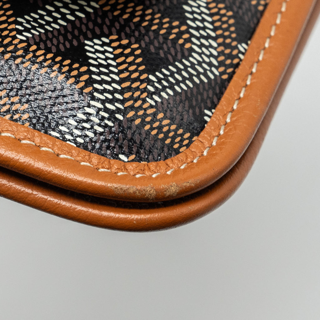 GOYARD PLUMET POCKET WALLET GOYARDLINE CANVAS / CALFSKIN TAN SHW