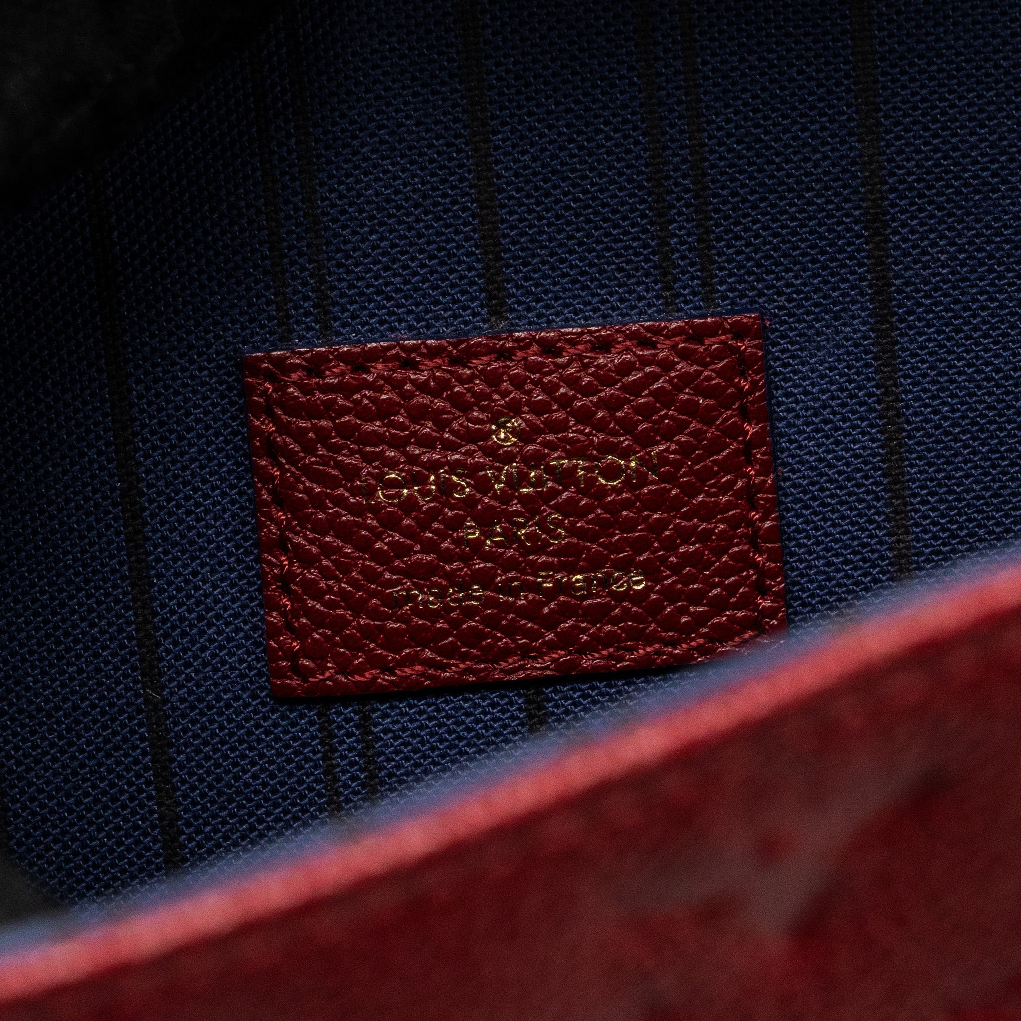 LOUIS VUITTON POCHETTE MÉTIS MONOGRAM EMPREINTE RED GHW