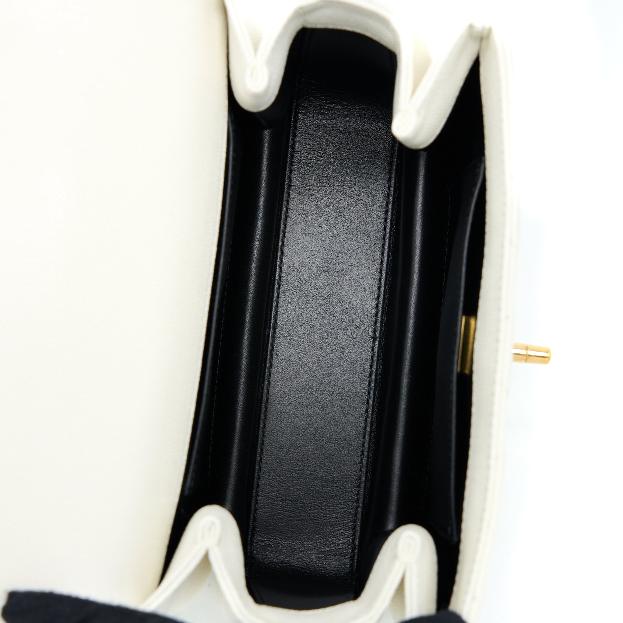 CHANEL 22K COCO FIRST CAVIAR WHITE GHW (MICROCHIP)