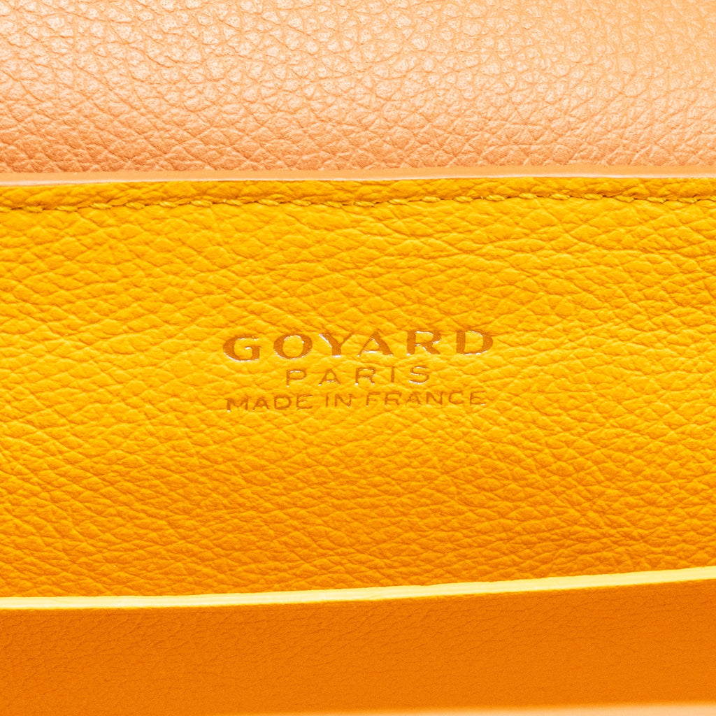 GOYARD MINI SAIGON GOYARDINE CANVAS/CALFSKIN BLACK/TAN SHW