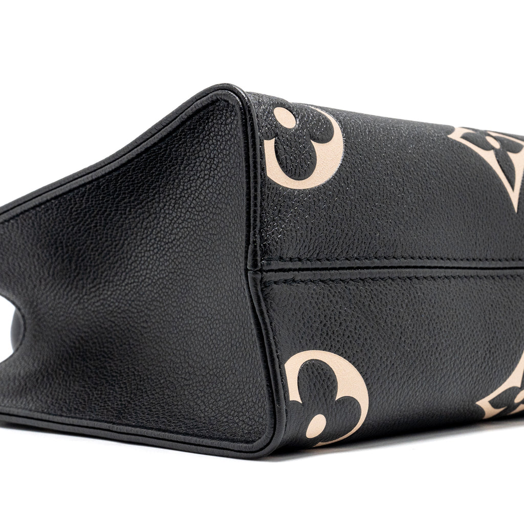 LOUIS VUITTON ONTHEGO PM BICOLOUR MONOGRAM EMPREINTE BLACK GHW
