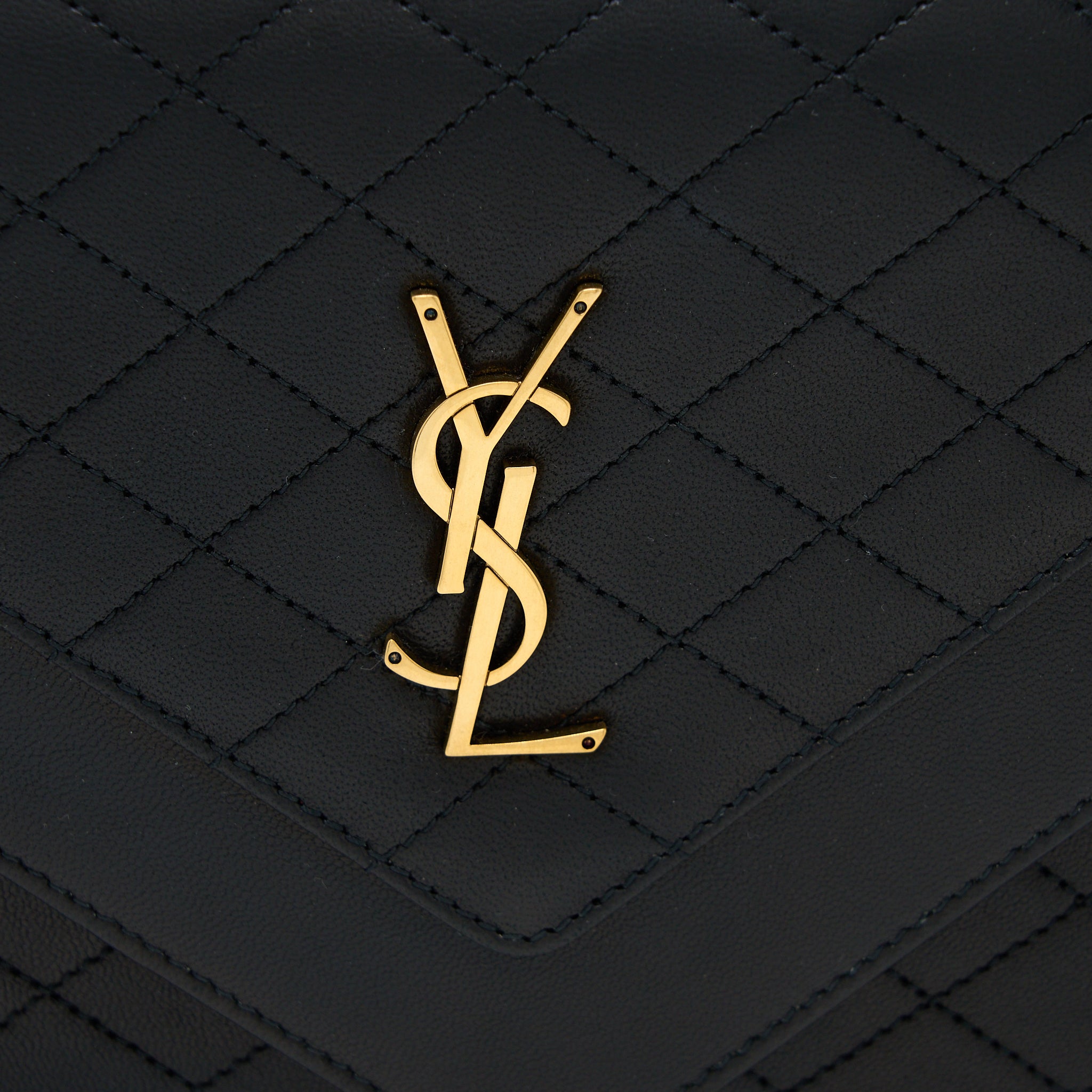 SAINT LAURENT/YSL ENVELOP SHOULDER BAG LAMBSKIN BLACK GHW