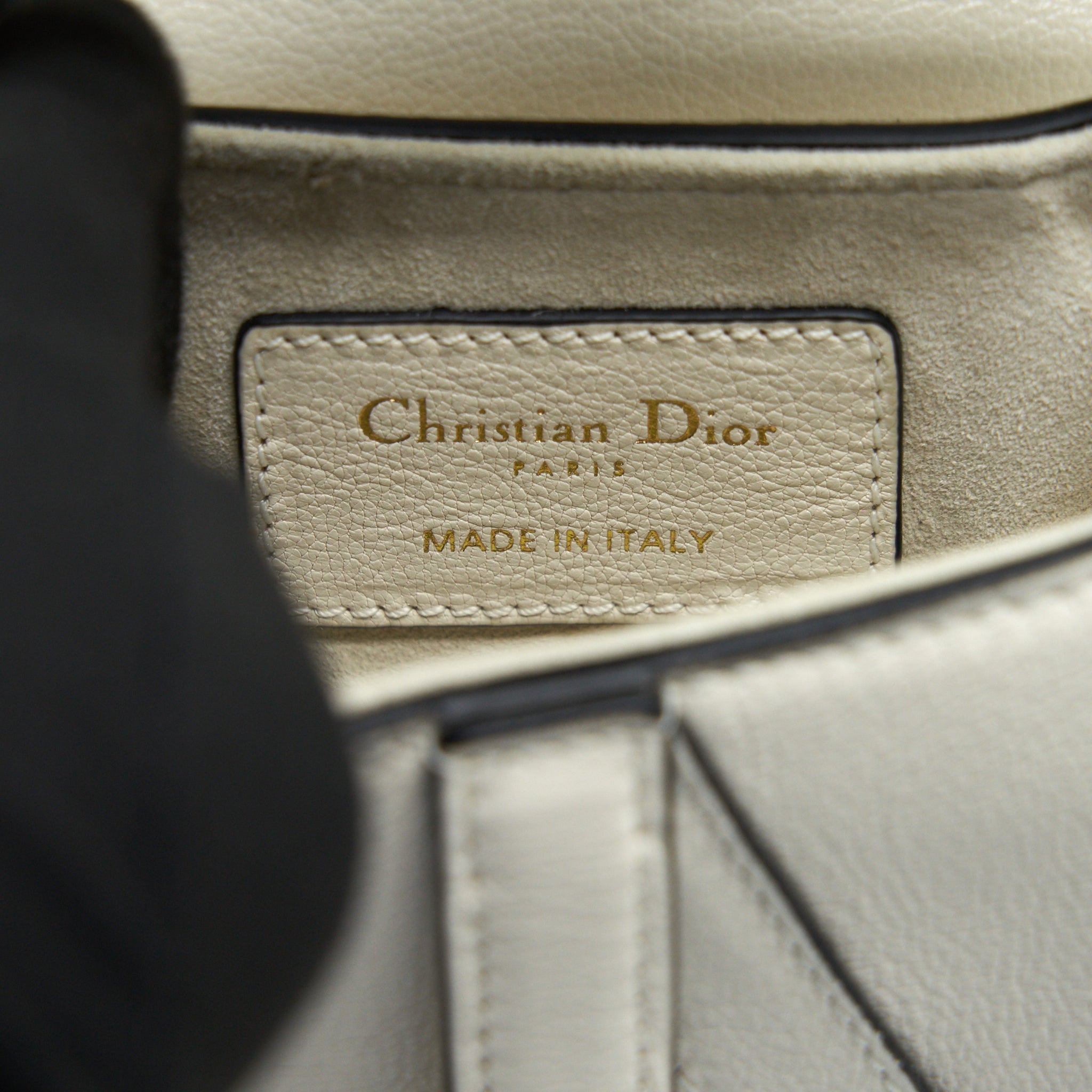 DIOR MICRO (SUPER MINI) SADDLE BAG GOAT SKIN WHITE GHW
