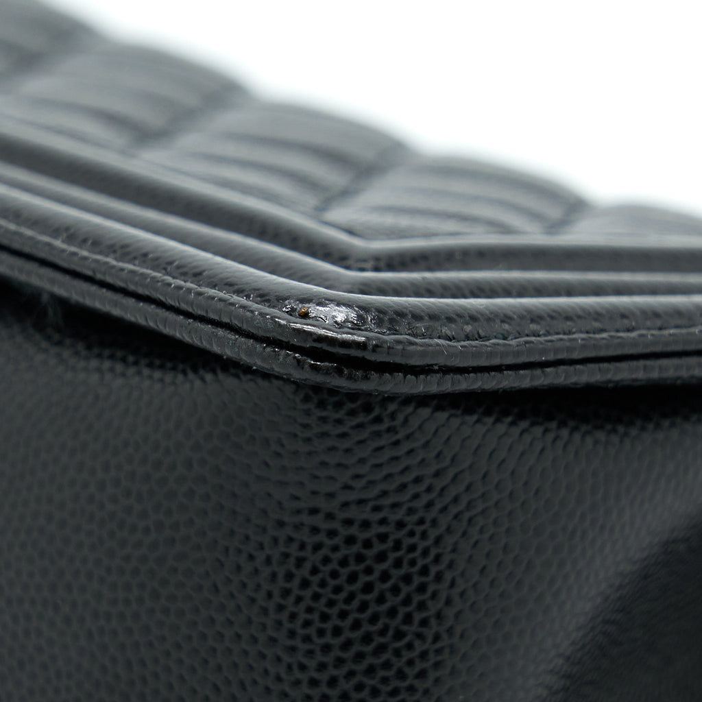 CHANEL SMALL BOY BAG CAVIAR BLACK GHW