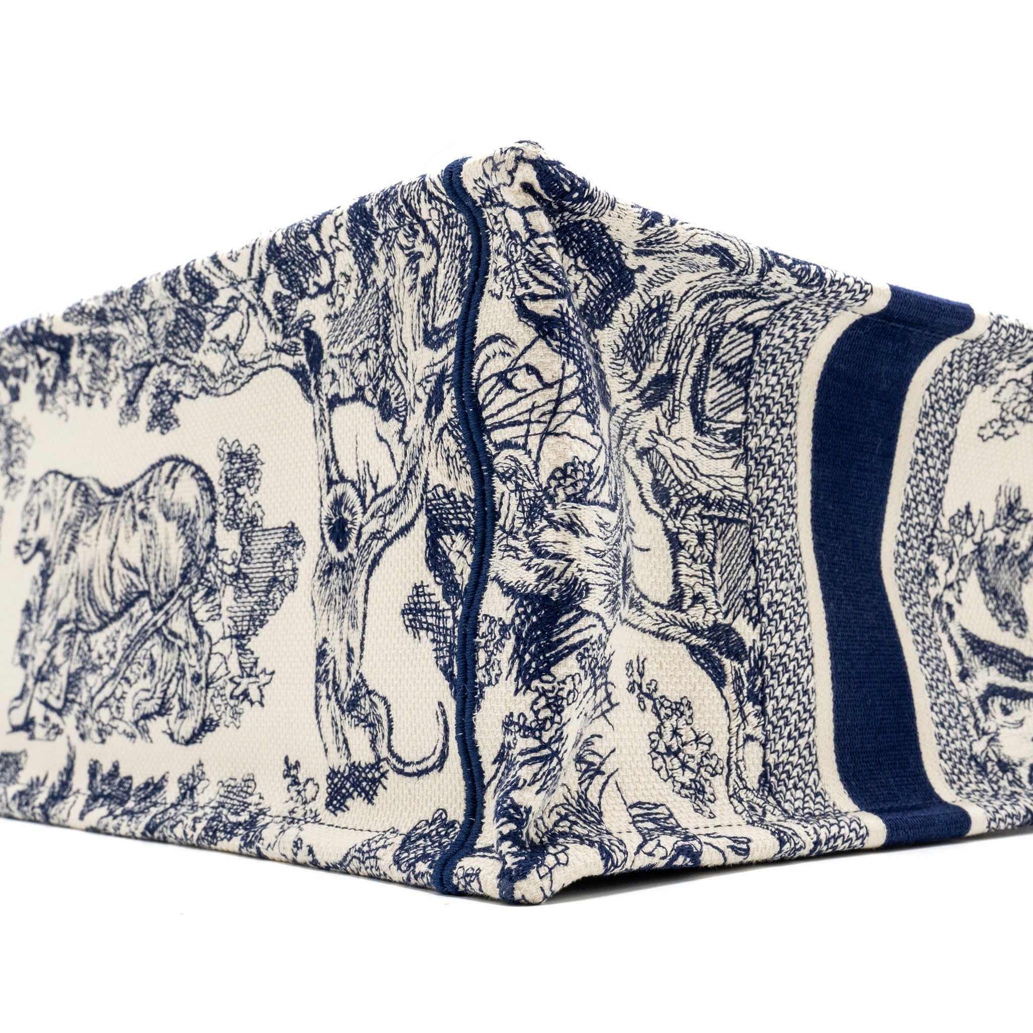 DIOR MEDIUM BOOK TOTE BLUE TOILE DE JOUY EMBROIDERY CANVAS