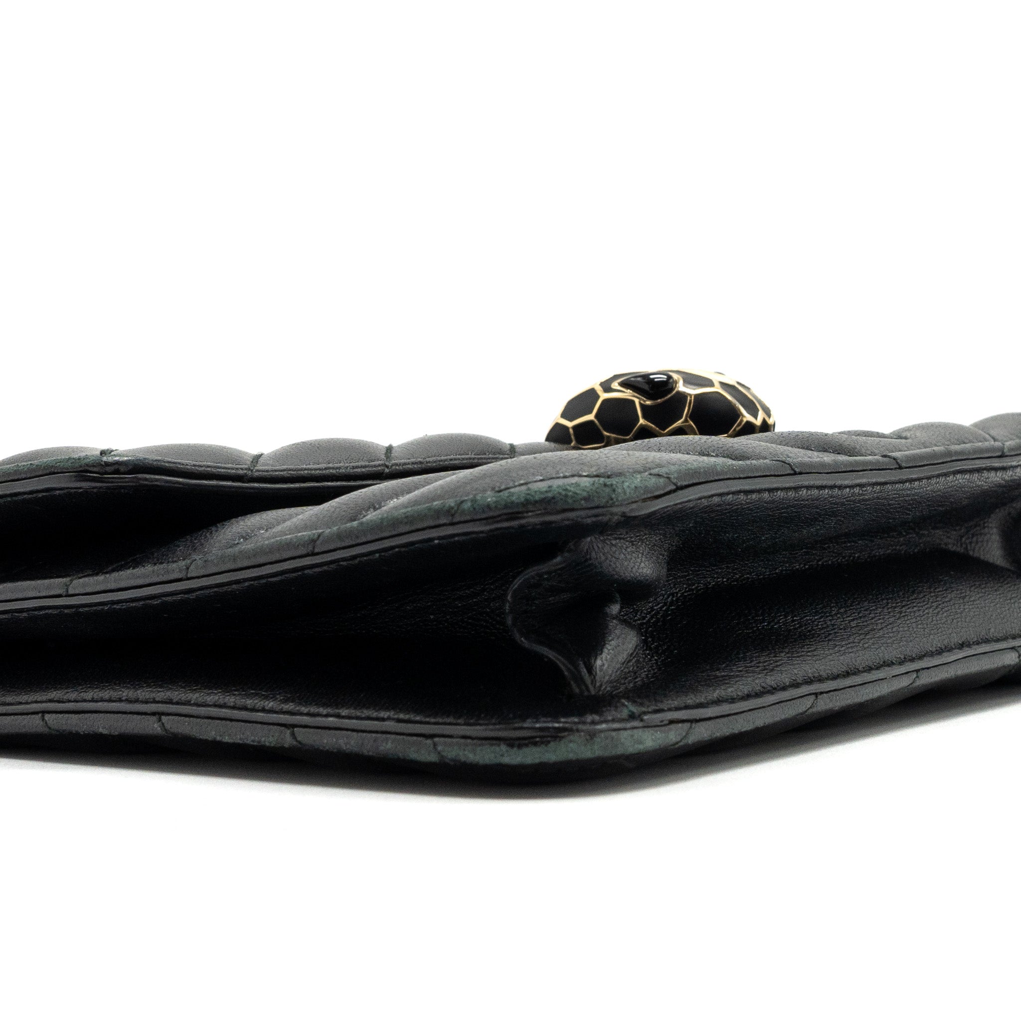 BVLGARI SERPENTI FOREVER SHOULDER BAG LEATHER BLACK LGHW
