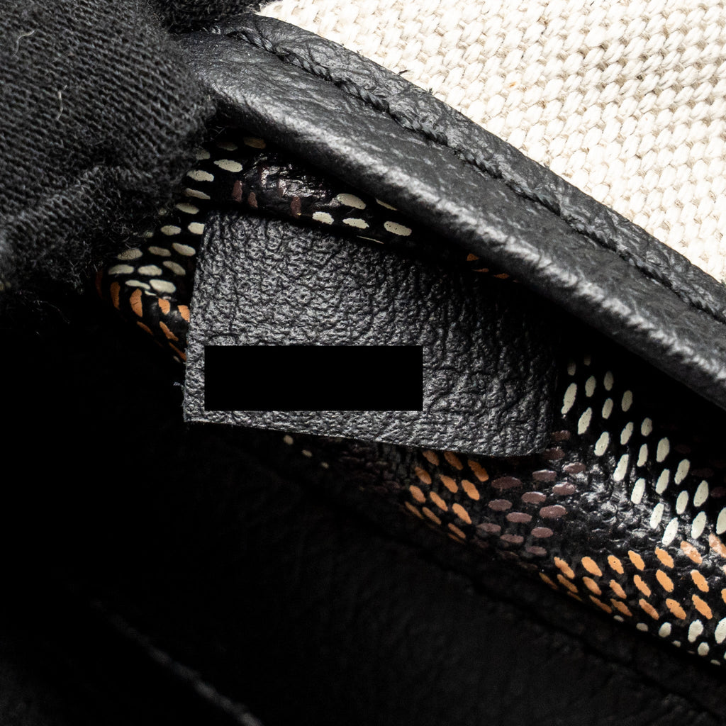 GOYARD ROUETTE TOTE BAG GOYARDLINE CANVAS/CALFSKIN BLACK SHW