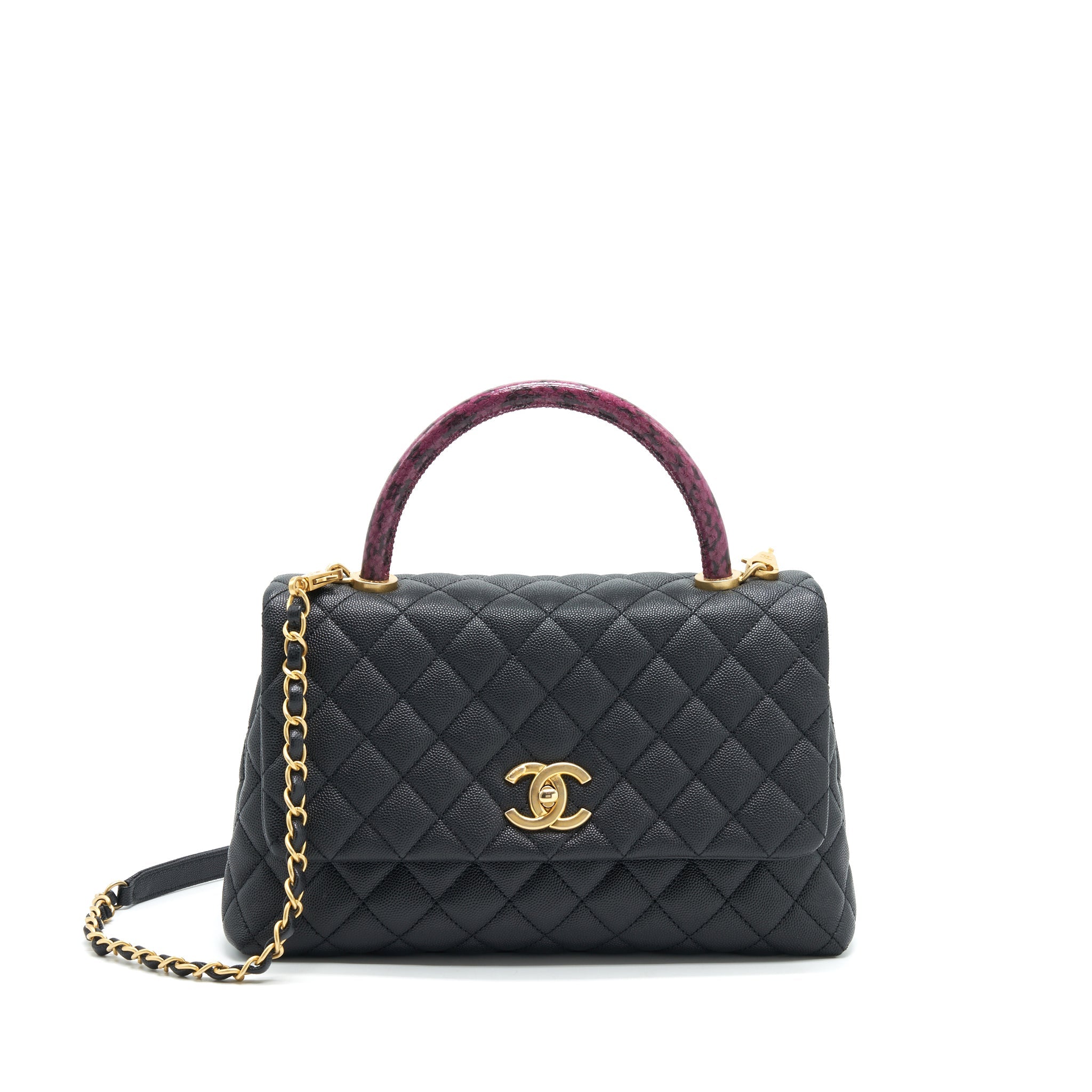 CHANEL COCO HANDLE WITH PYTHON HANDLE