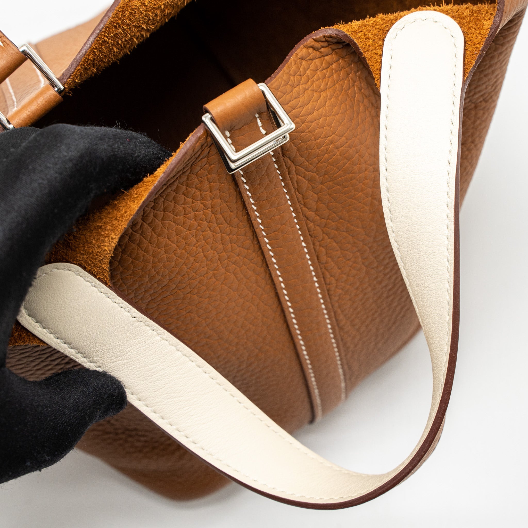 HERMES PICOTIN 18 LOCK BAG CLEMENCE GOLD/NATA SHW