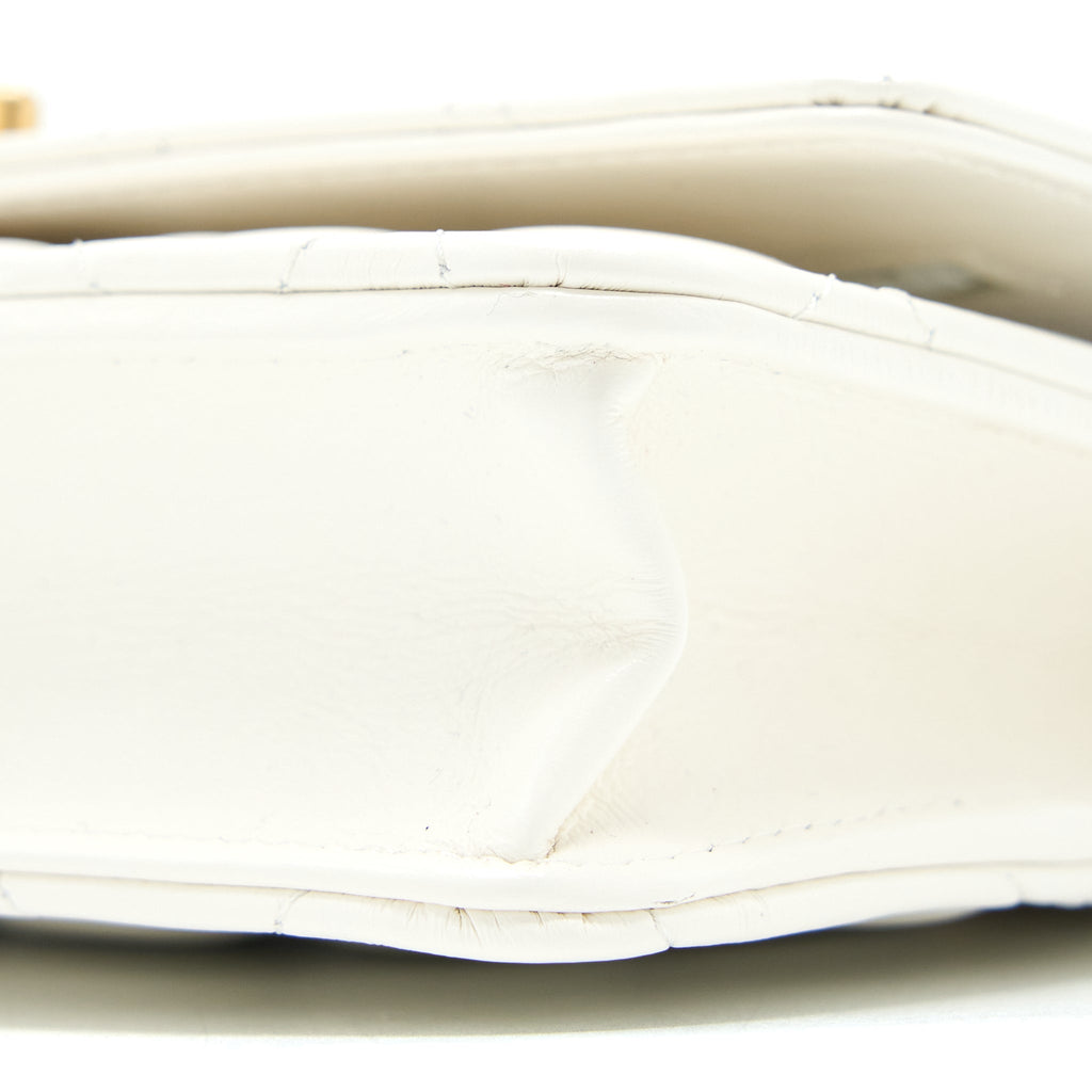 CHANEL 23P TOP HANDLE WALLET ON CHAIN CALFSKIN WHITE/MULTICOLOUR BRUSHED GHW (MICROCHIP)