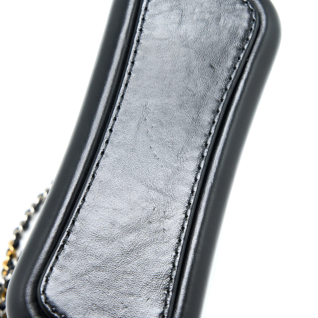 CHANEL SMALL GABRIELLE HOBO BAG AGED CALFSKIN BLACK MULTICOLOUR HARDWARE