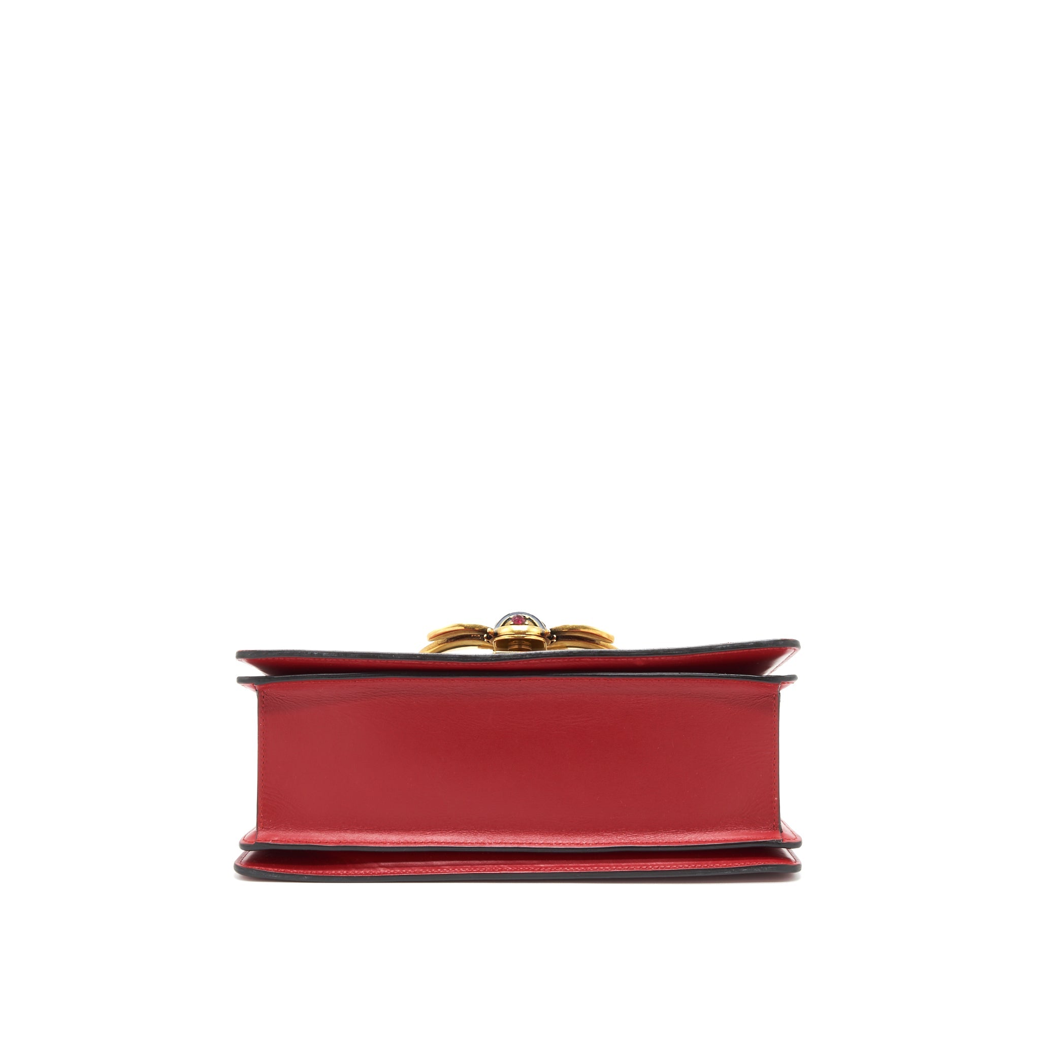 GUCCI QUEEN MARGARET TOP HANDLE BAG WHITE/ RED