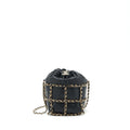 CHANEL 21C BUCKET CHAINS LAMBSKIN BLACK LGHW