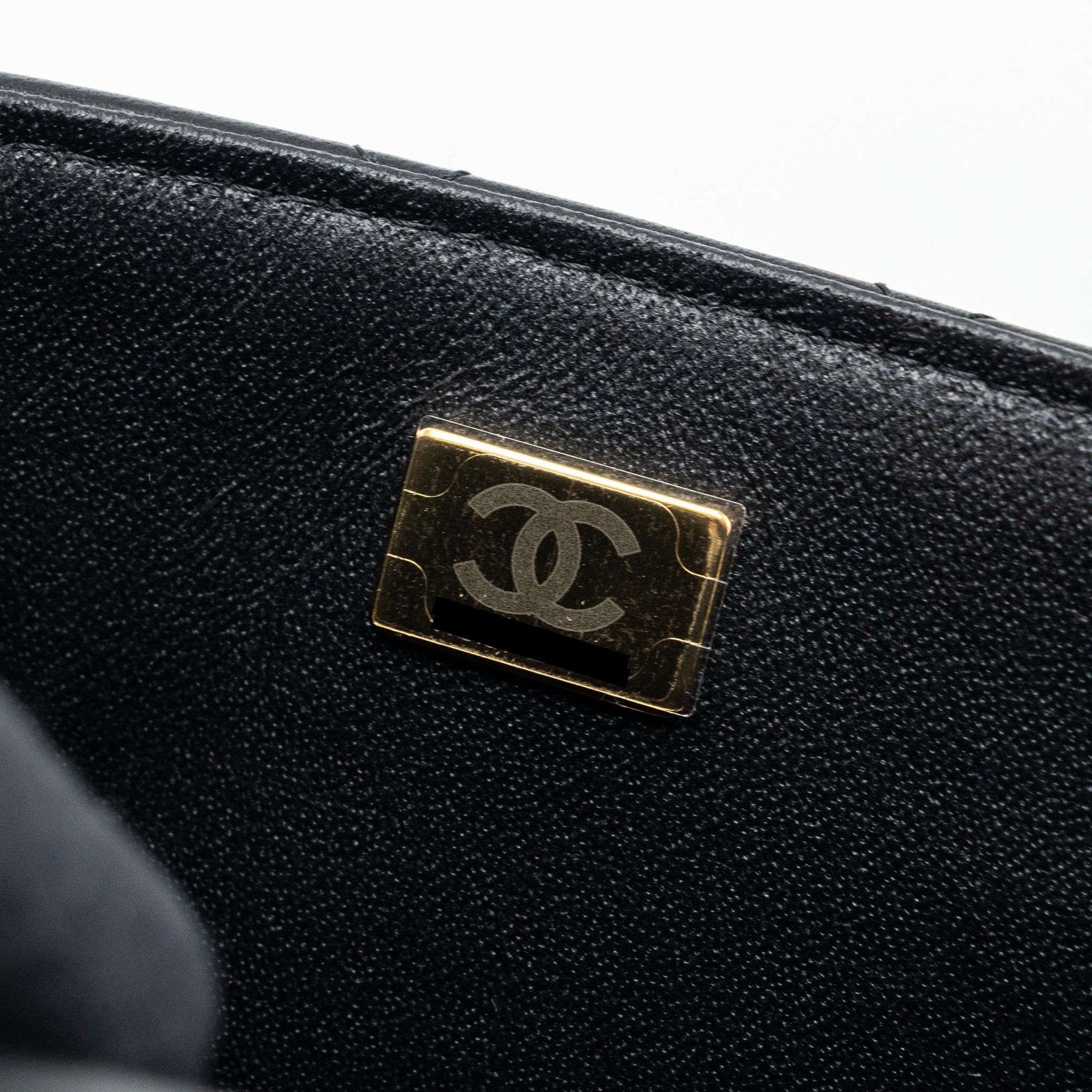 CHANEL 22P LION CHARM TOP HANDLE MINI RECTANGULAR FLAP BAG LAMBSKIN BLACK LGHW (MICROCHIP)