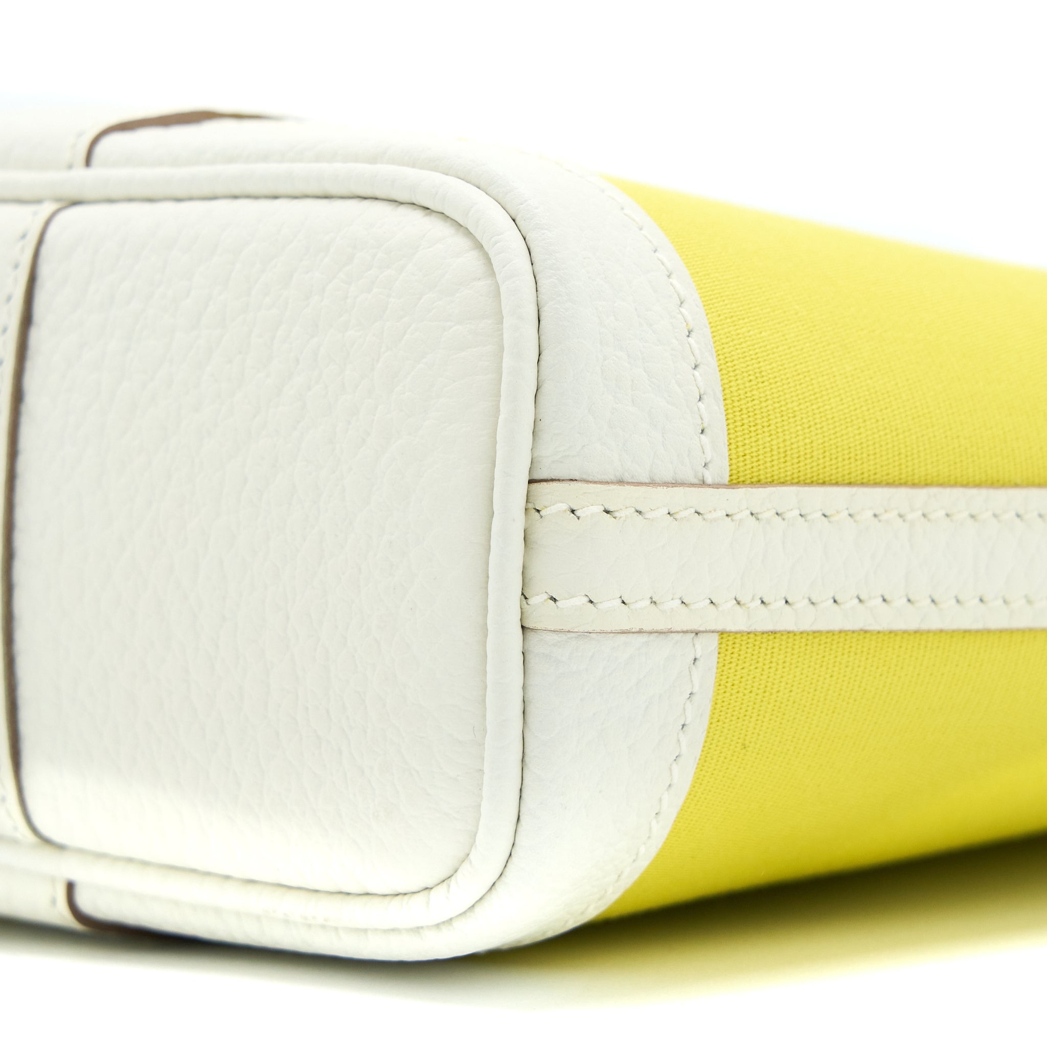 HERMES GARDEN FILE 28 STRAP BAG LIME/BLANC/LIME SHW