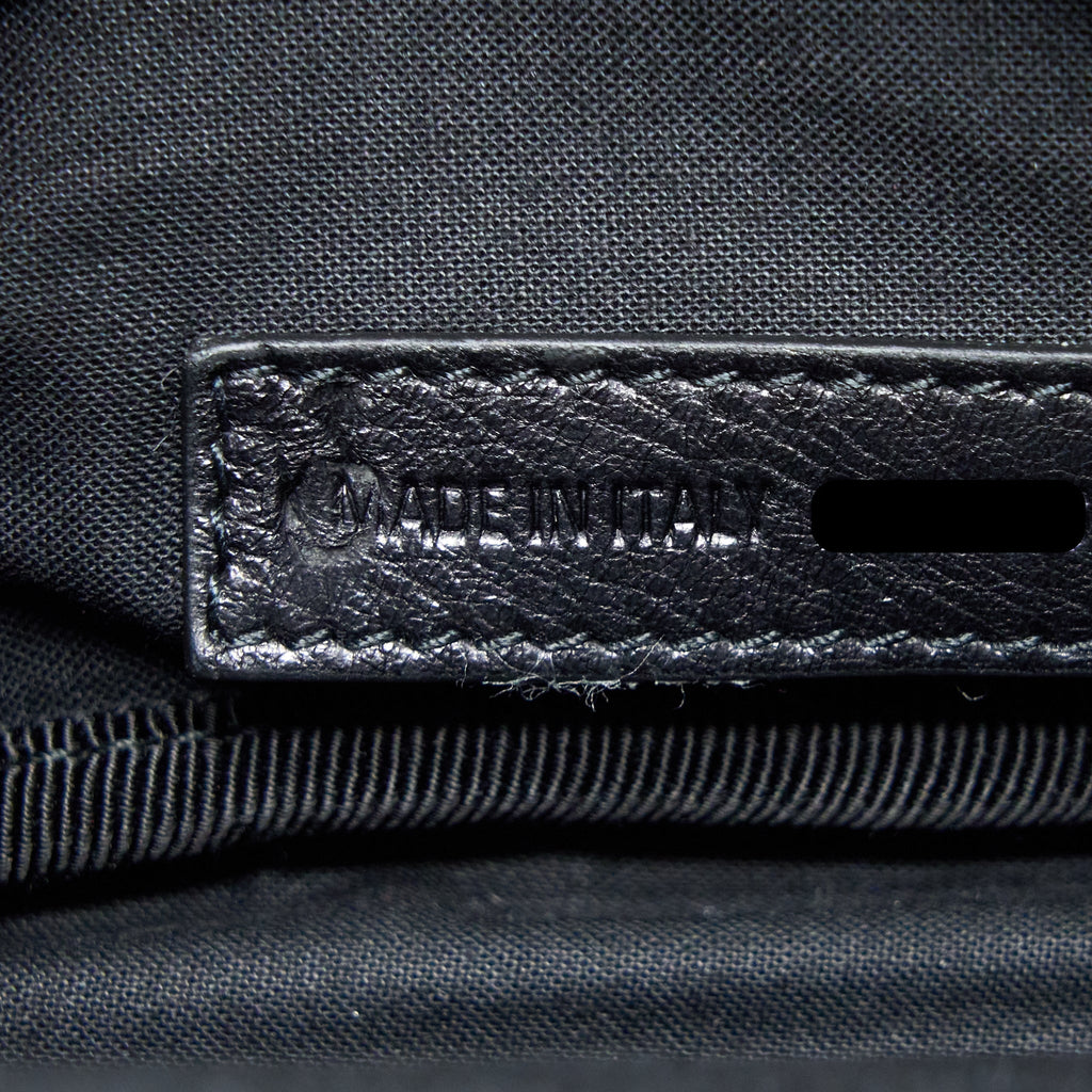 BALENCIAGA GRAFFITI WAIST BAG LEATHER BLACK RUTHENIUM HARDWARE