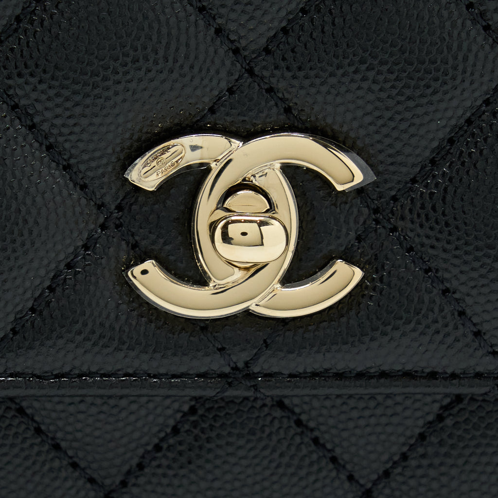 CHANEL SMALL COCO HANDLE CAVIAR BLACK LGHW (MICROCHIP).