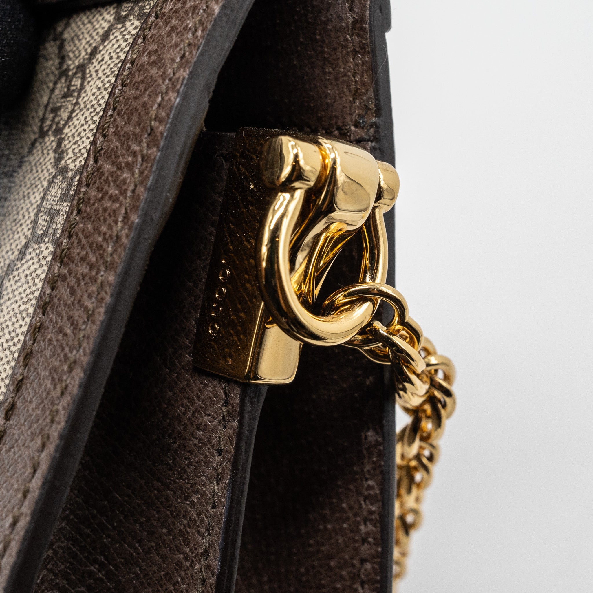 GUCCI OPHIDIA SHOULDER BAG GG SUPREME CANVAS GHW