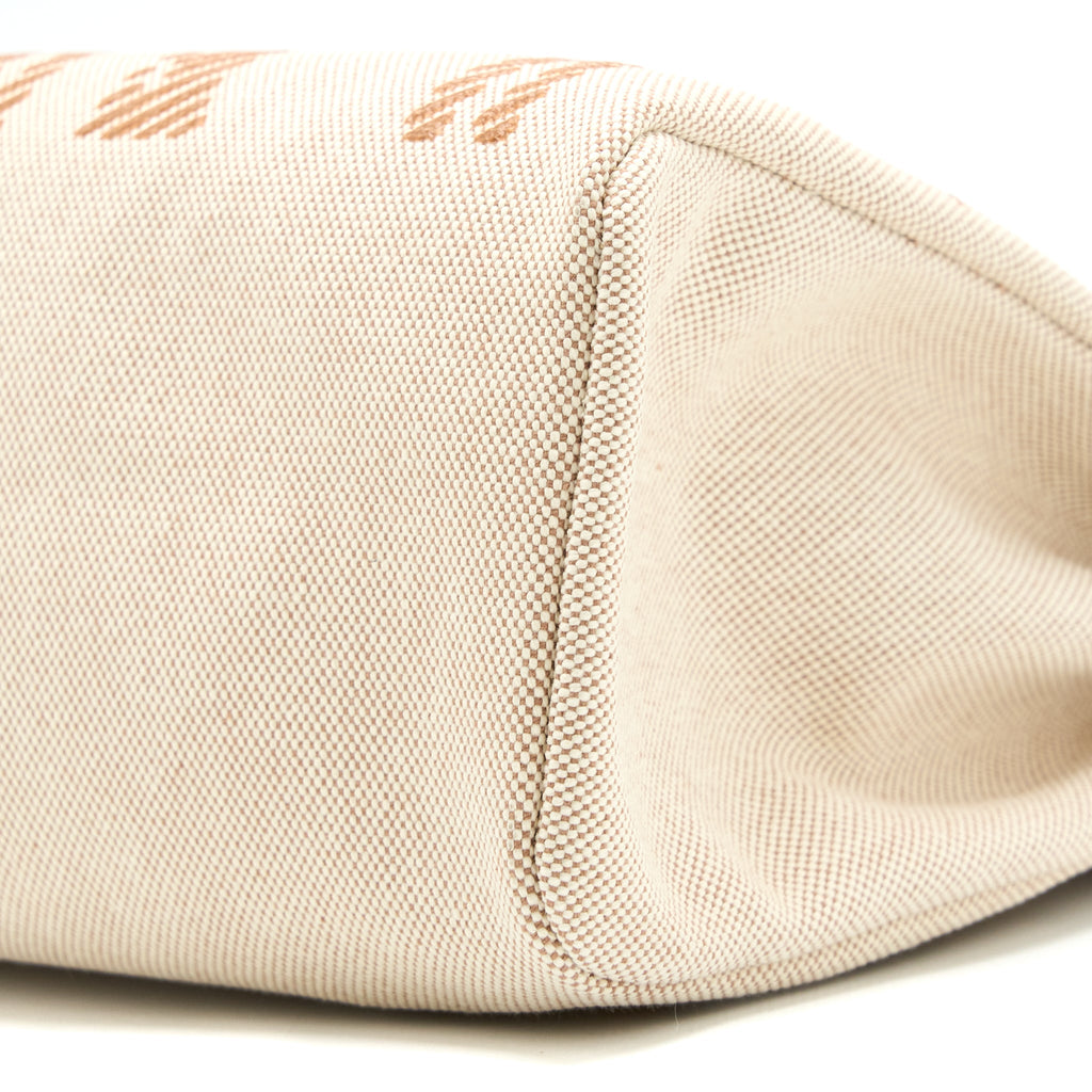 HERMES HERBAG ZIP 31 TOILE H EN RELIEF BRIDES SABLE/ECRU-BEIGE/NAT SABLE