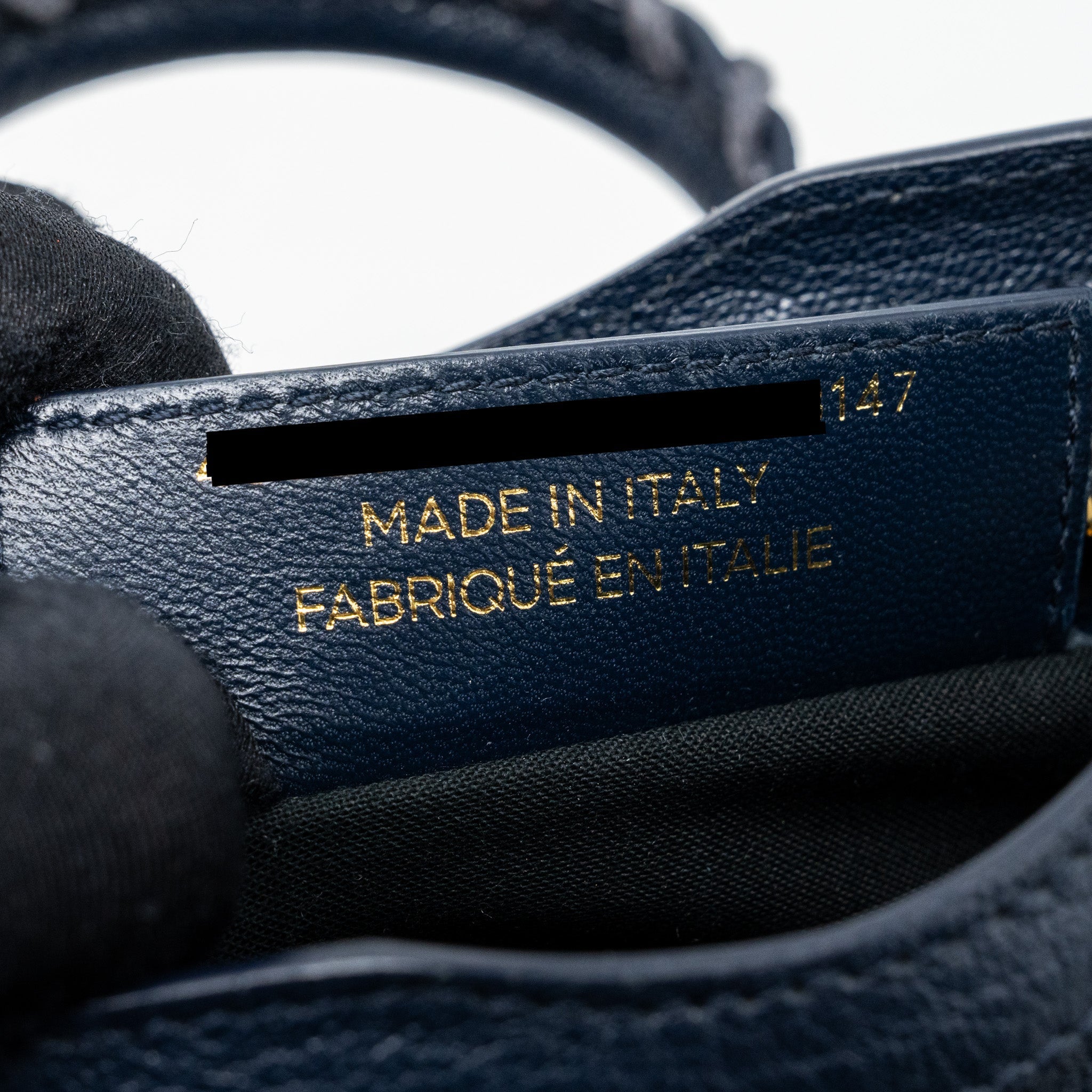 BALENCIAGA NANO CITY BAG NAVY GHW