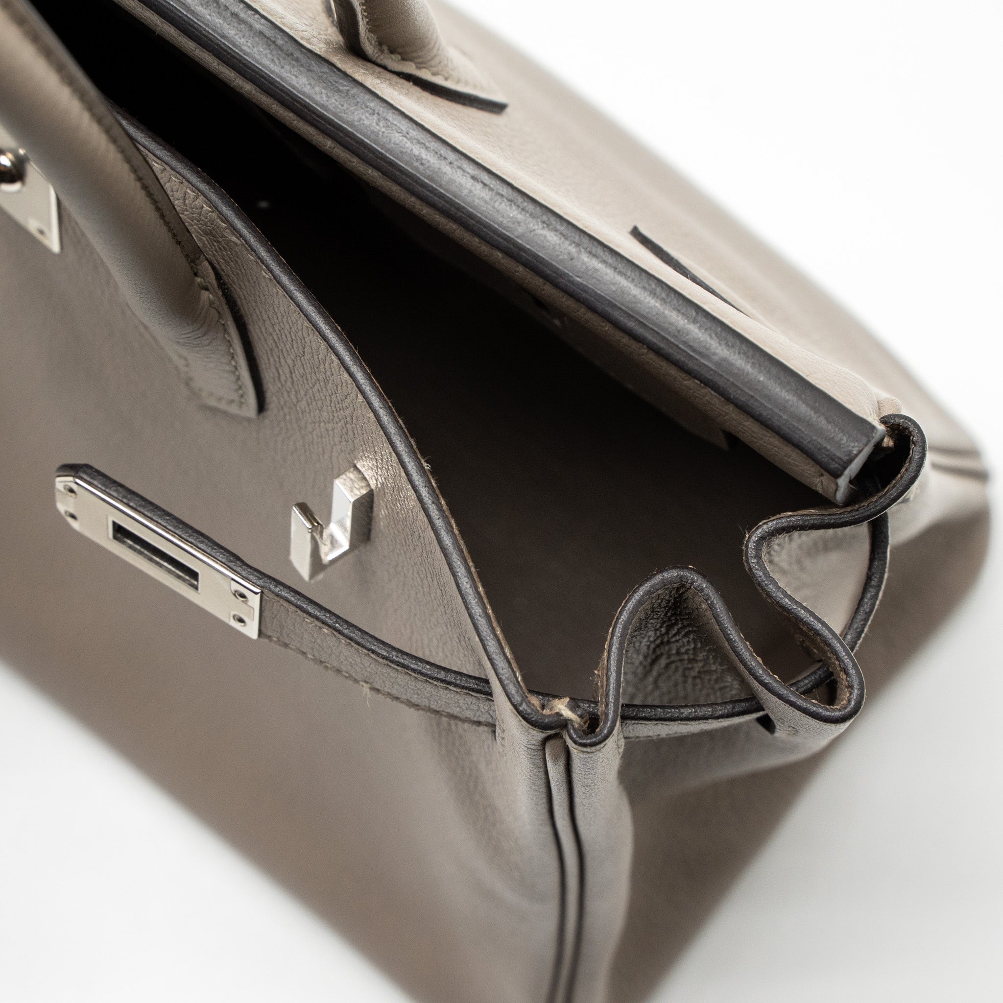 HERMES BIRKIN 25 TAURILLON NOVILLO M8 GRIS ASPHALTE SHW