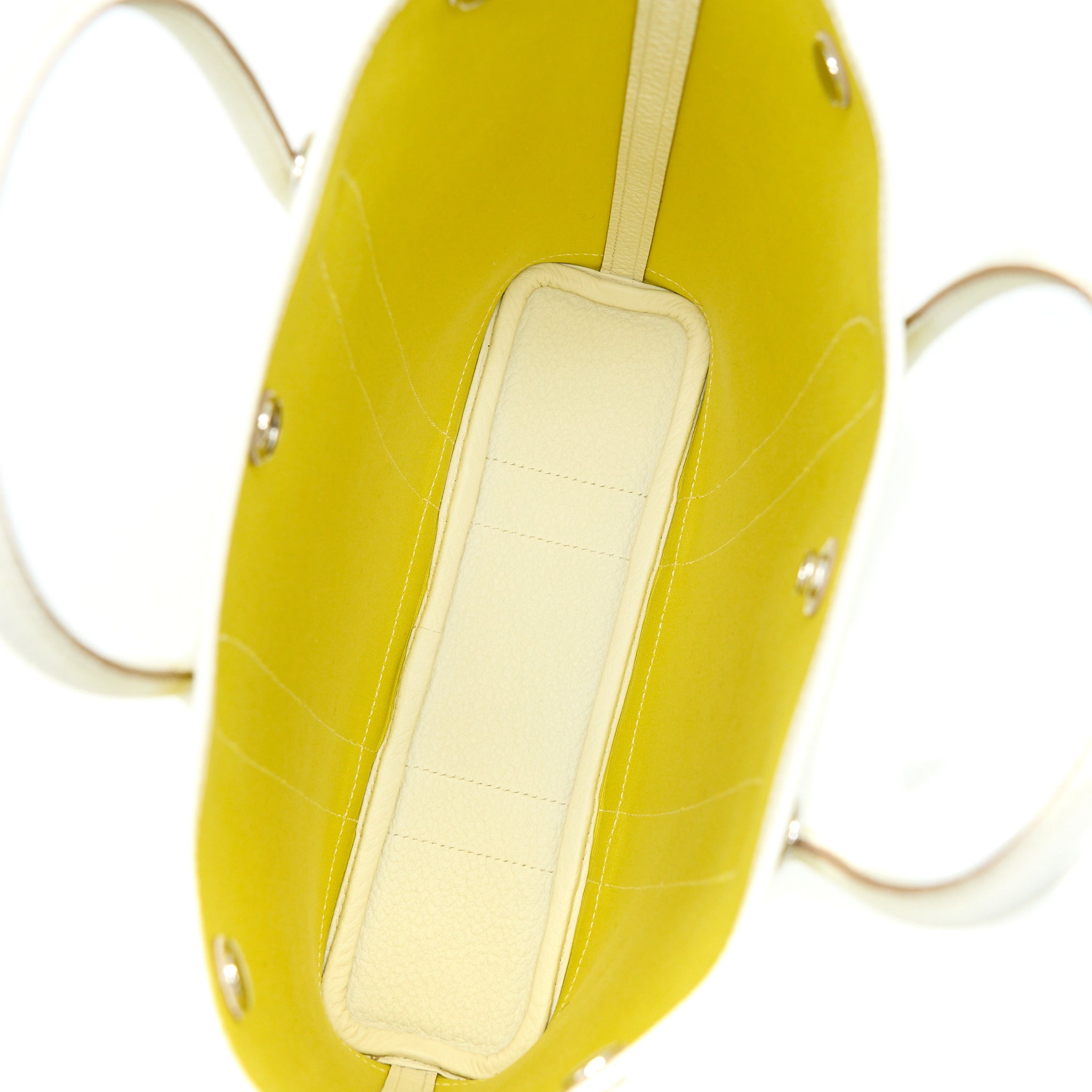 HERMES GARDEN FILE 28 STRAP BAG LIME/BLANC/LIME SHW