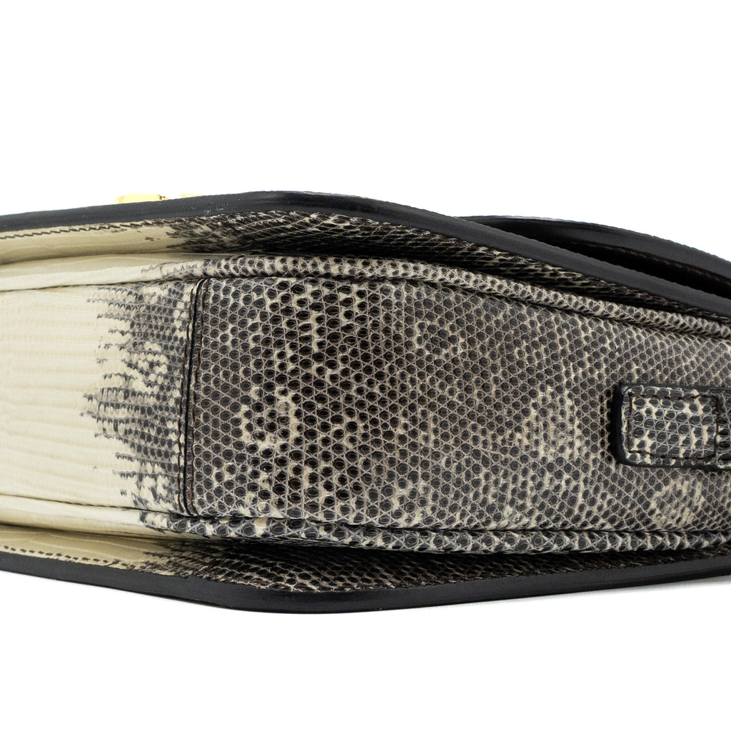 CELINE TEEN TRIOMPHE BAG LIZARD NATURAL COLOUR GHW